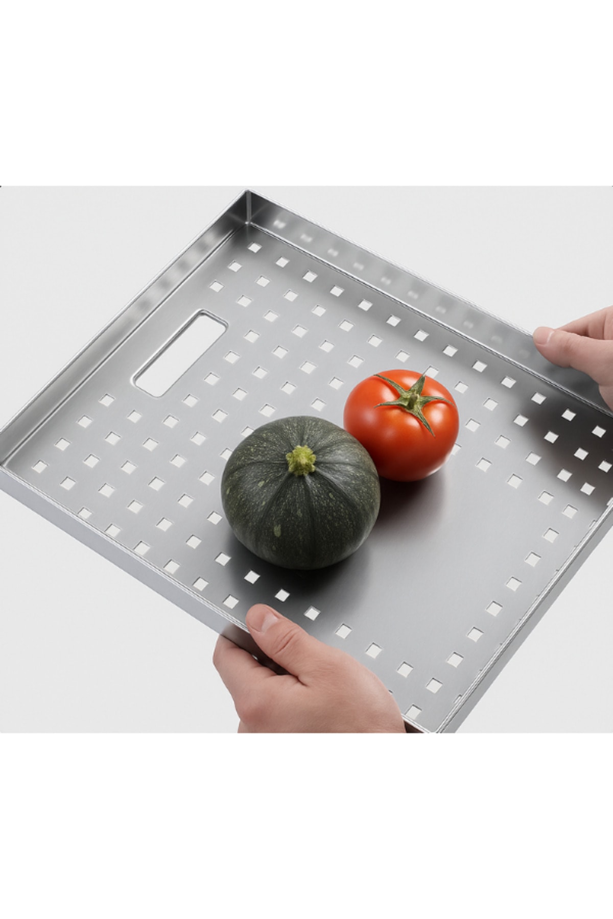 Moderno Paslanmaz Çelik Bardak Yıkamalı Akıllı Mutfak Evyesi Inoks Renk 68x45cm Eviye