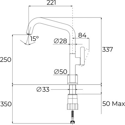 Square 50.40 Tg Tezgahaltı Granit Eviye - Oval 914 Batarya - Siyah Set