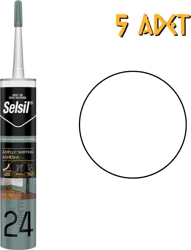 Strafor Süpürgelik Montaj Yapıştırıcı Sıvı Çivi 300 Ml. - 5 Adet