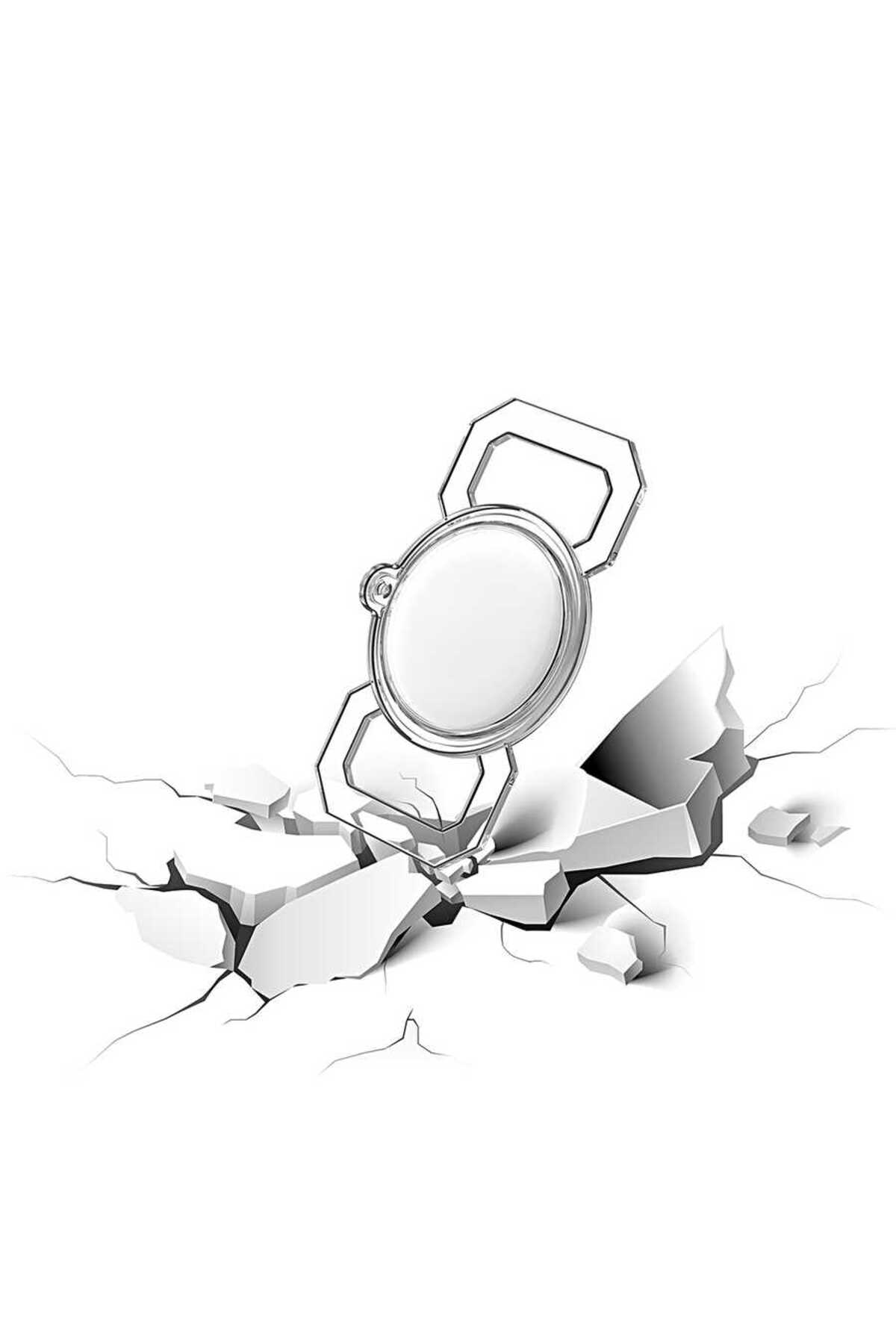 TKDR Airtag 06 Uyumlu Silikon Anahtarlık-Renksiz