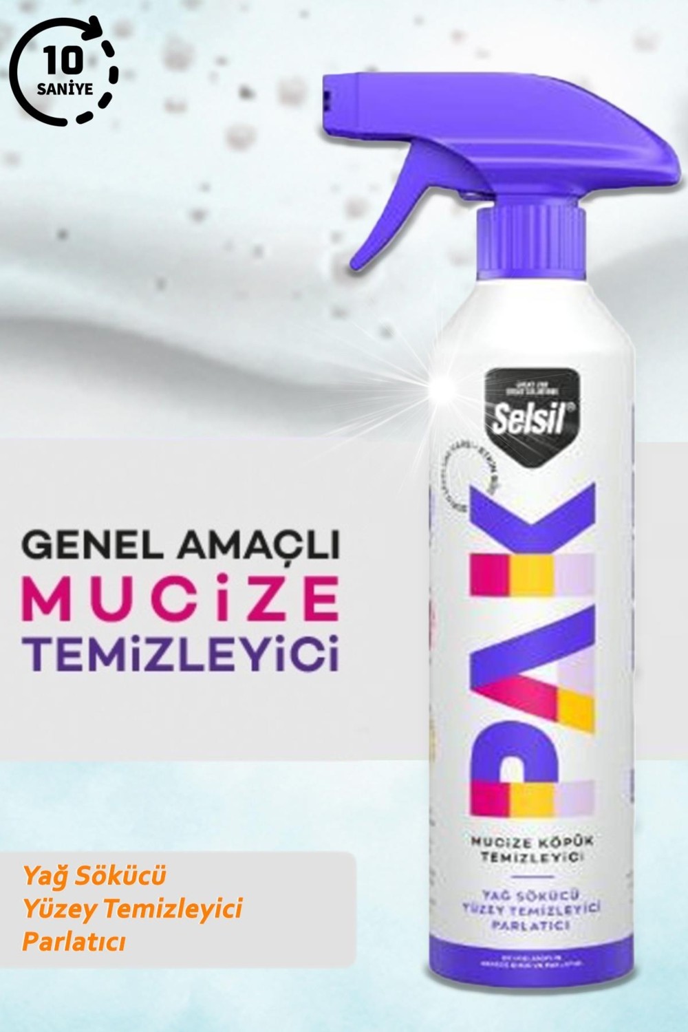 Pak Mucize Temizleyici Köpük Sprey Modeli 500 ml