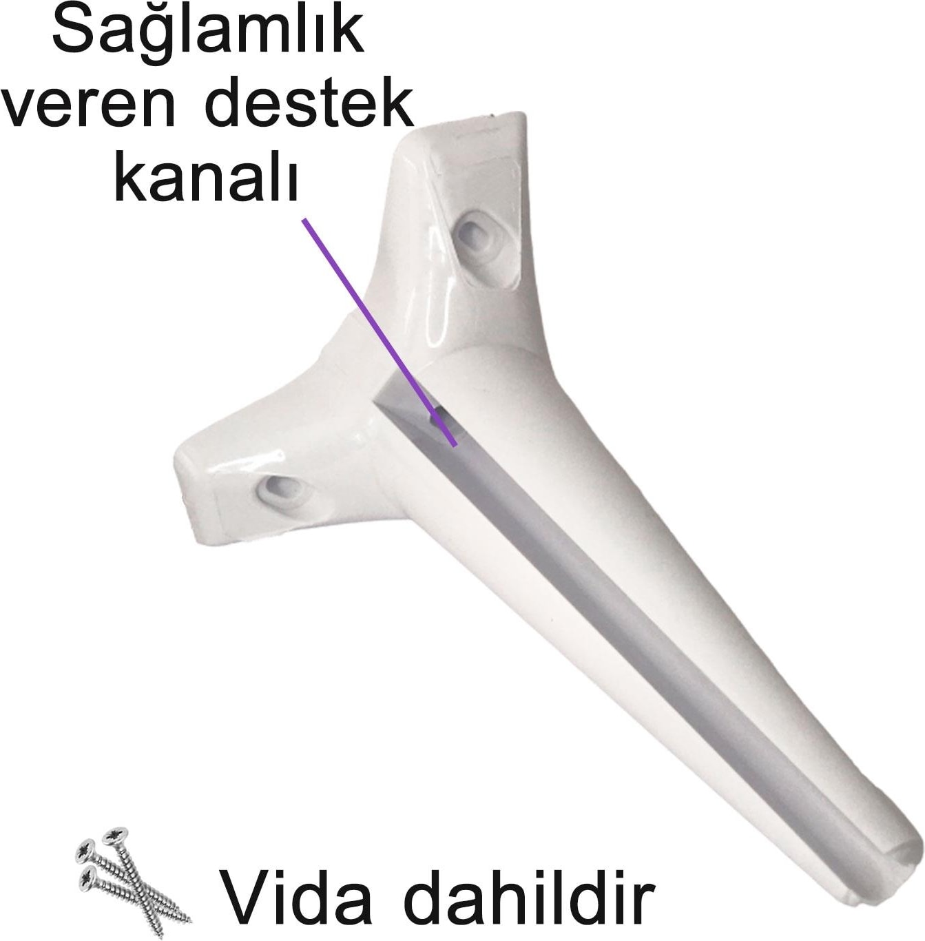 4 Adet Zelve 20 cm Beyaz Lüx Mobilya Kanepe Sehpa Ünite Koltuk Ayağı Baza Ayak