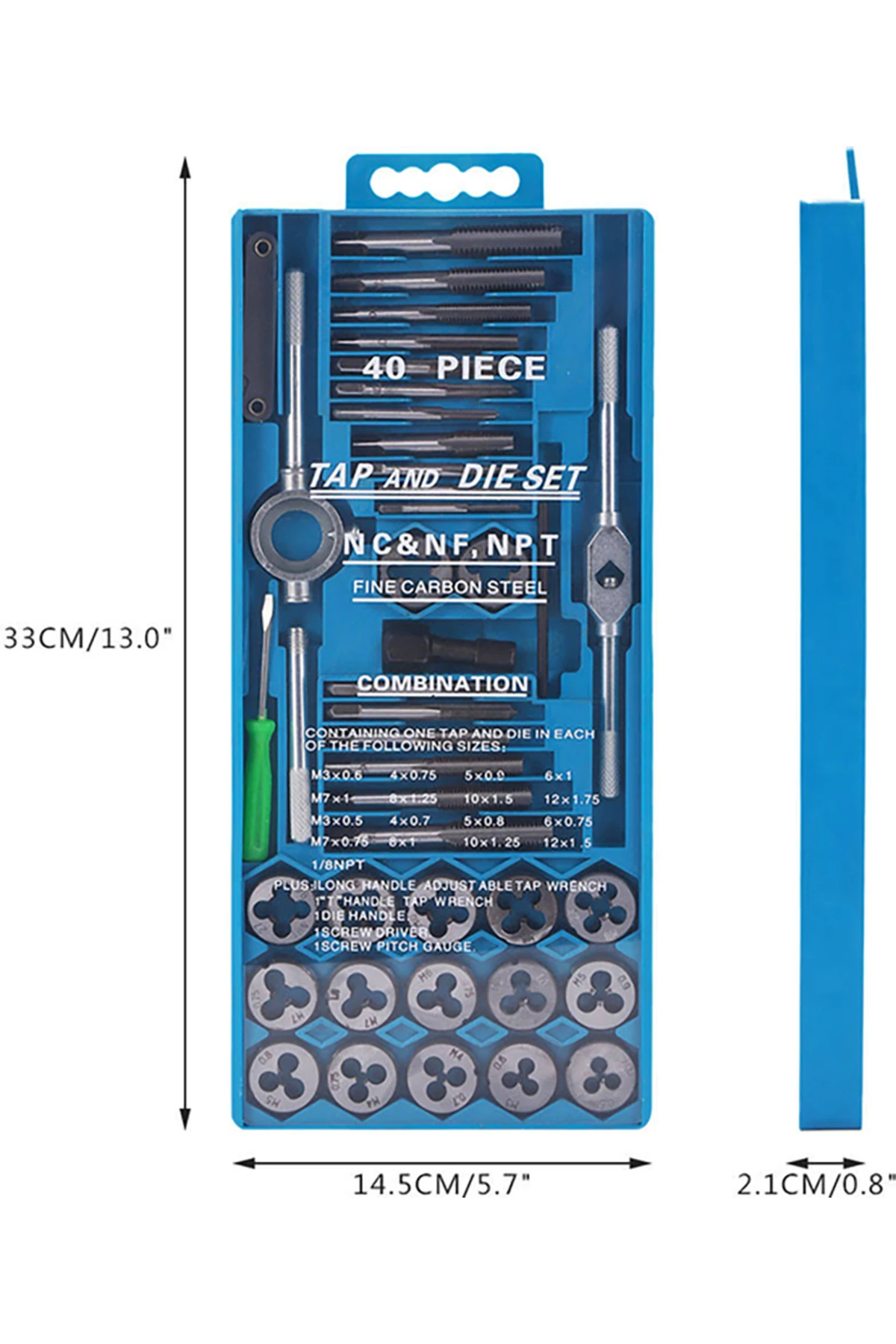 Bernel 40 Parça Klavuz Pafta Seti Metrik Set Kılavuz Pafta
