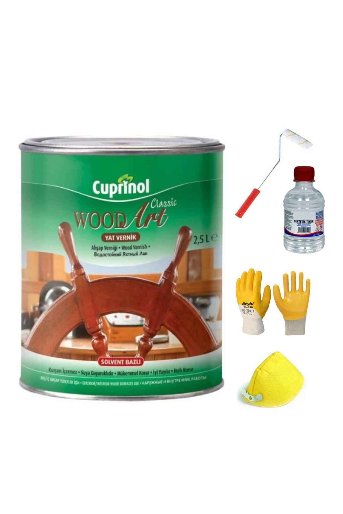 Cuprinol Wood Art Ahşap Verniği Şeffaf 2,5 Lt-rulo-tiner-eldiven-maske-aradığınız Herşey..