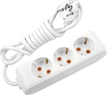 Multi-Let Üçlü Priz Topraklı Kablolu Çocuk Korumalı 1 Metre-Beyaz 90113301