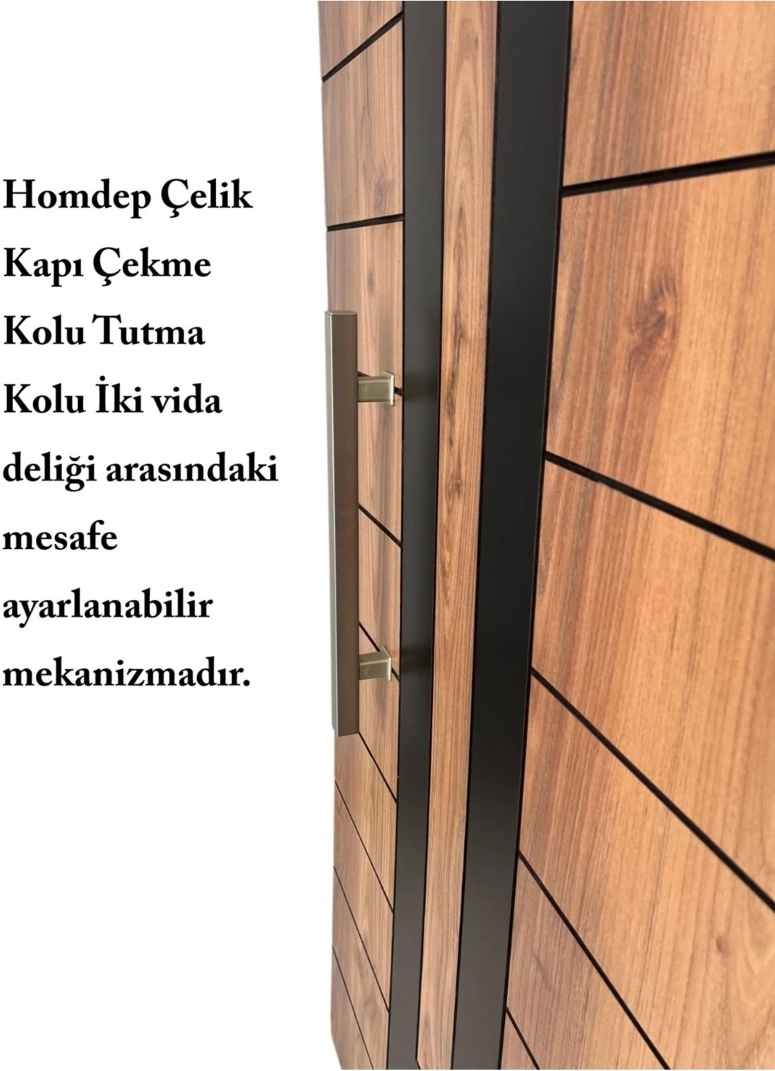 40CM Kare Model Saten Çelik Kapı Çekme Tutma Kolu