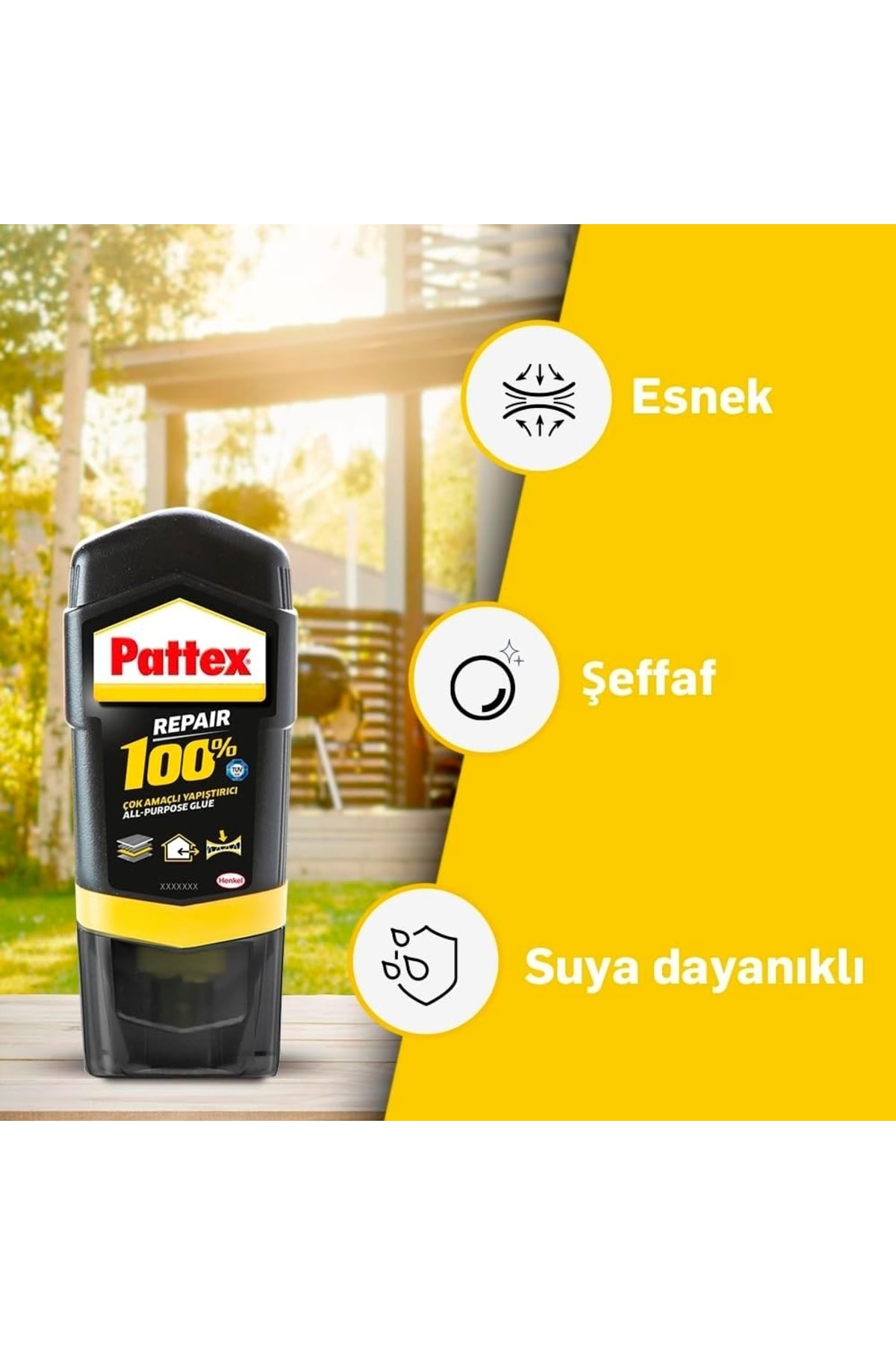 PATTEX Çok Amaçlı Yapıştırıcı Repair %100, 50 Gr, Dayanıklı Ve Güçlü