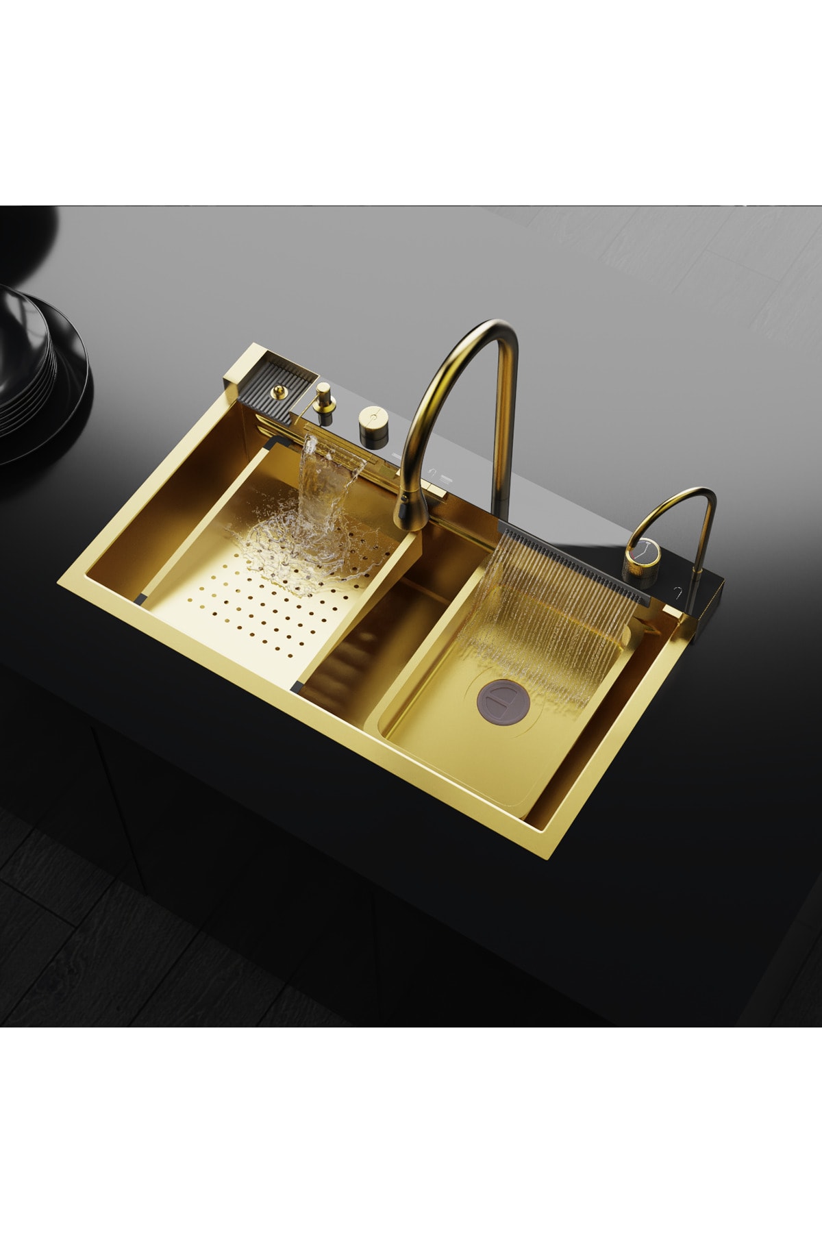 Tam Otomatik 9 Fonksiyonlu Şelale Evye Gold