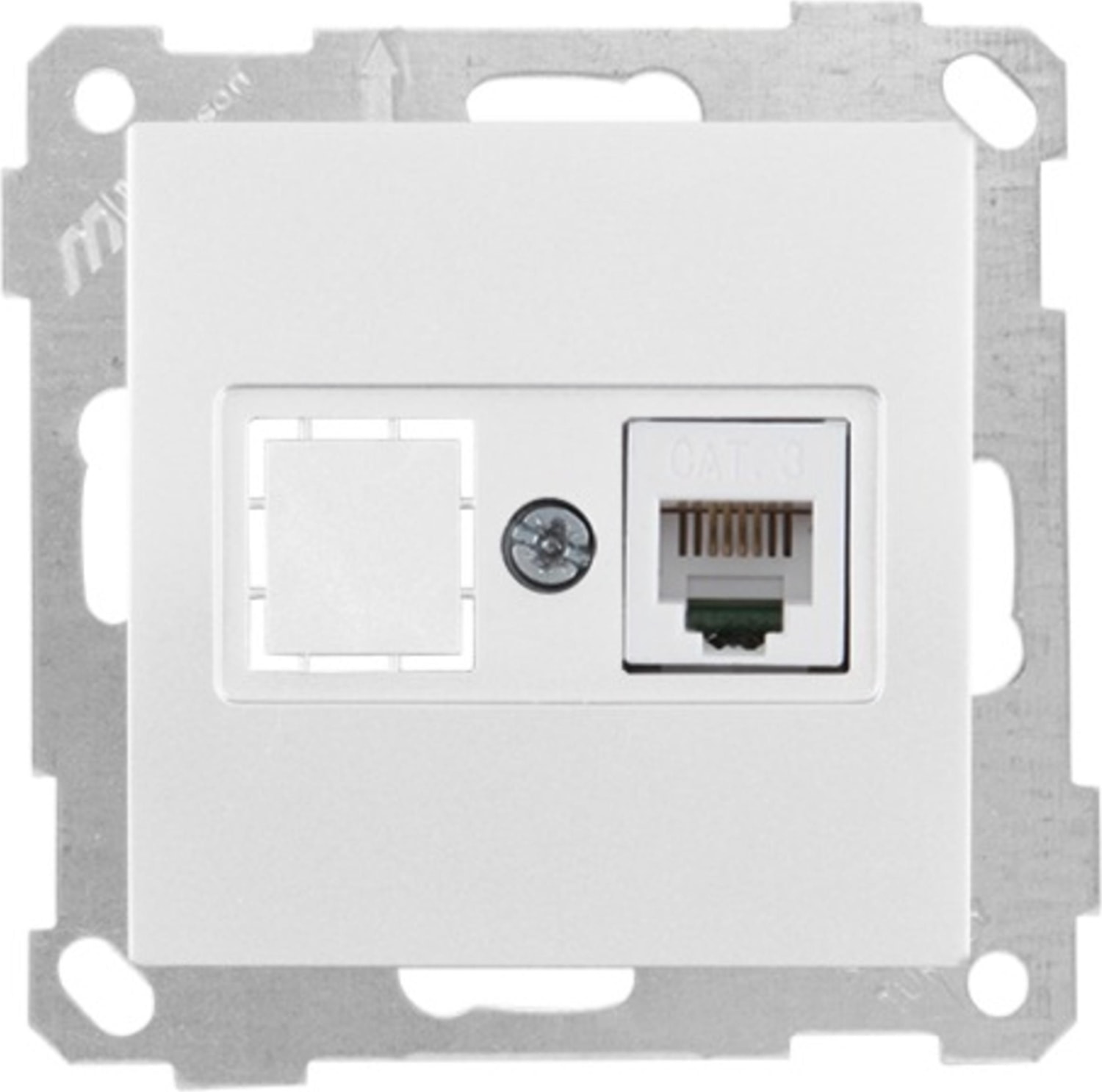 Candela Beyaz Mek+Tuş 1RJ12 Telefon Prizi (6ADET)