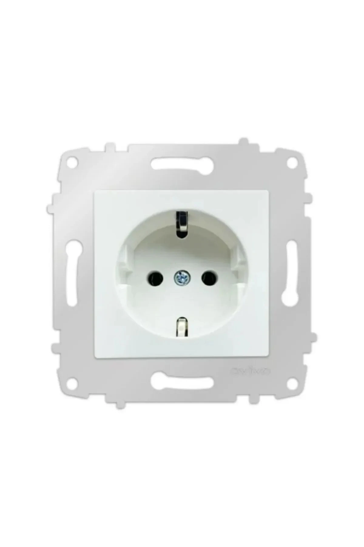 Ovivo Beyaz Topraklı Priz Beyaz ÇERÇEVESİZ 120 ADET (KOLİ BAZINDA)