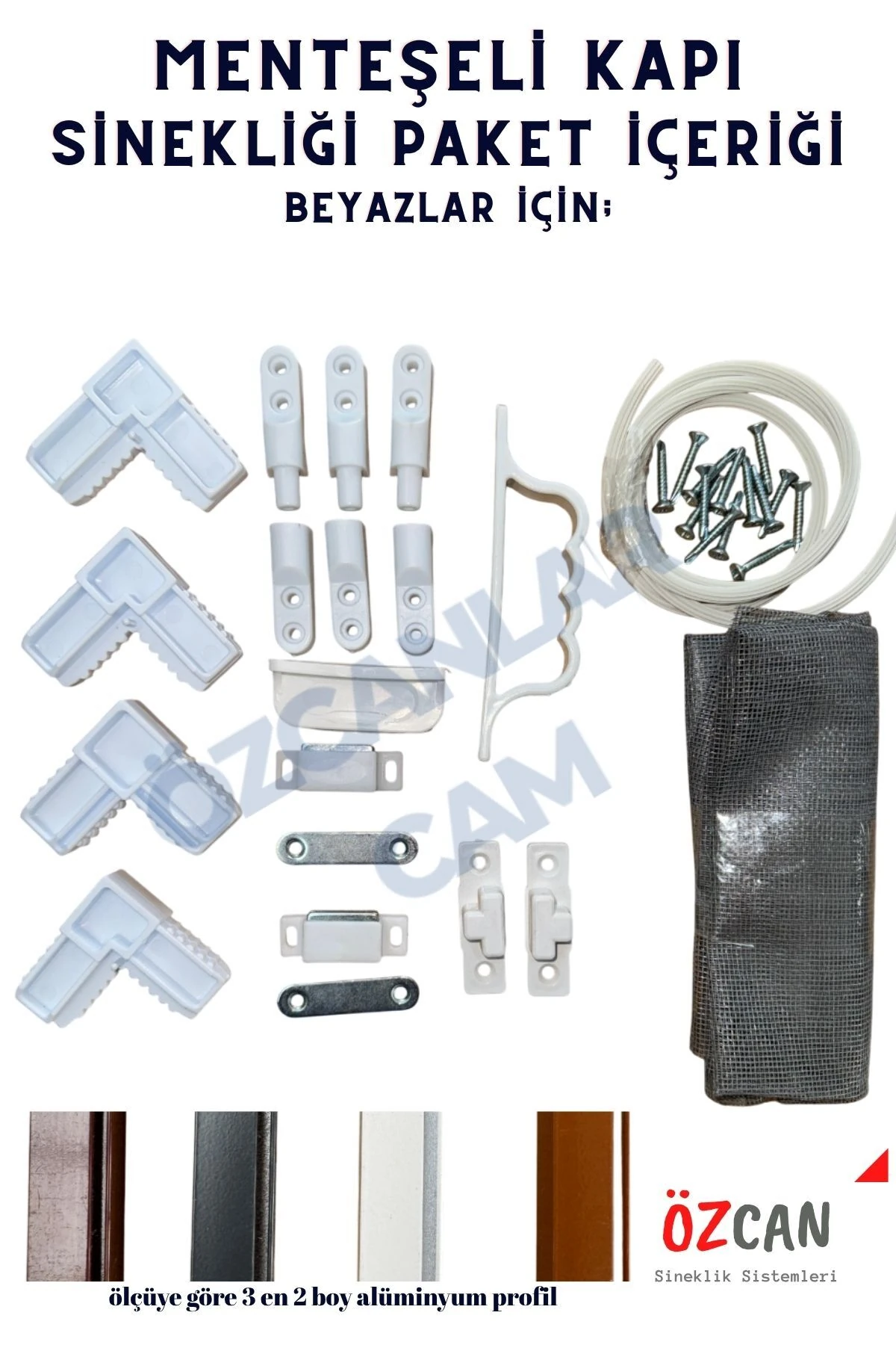 [100cm X 220 Cm ] Menteşeli Fiber Glass Kapı Pencere Sinekliği 17 X 25 Demonte Ürün