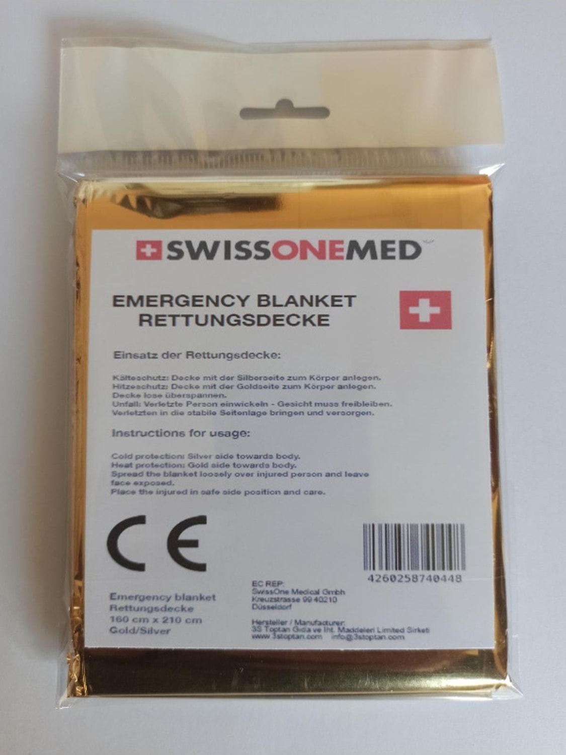 Medical Acil Durum Termal Battaniye 160X210 Sarı&gümüş