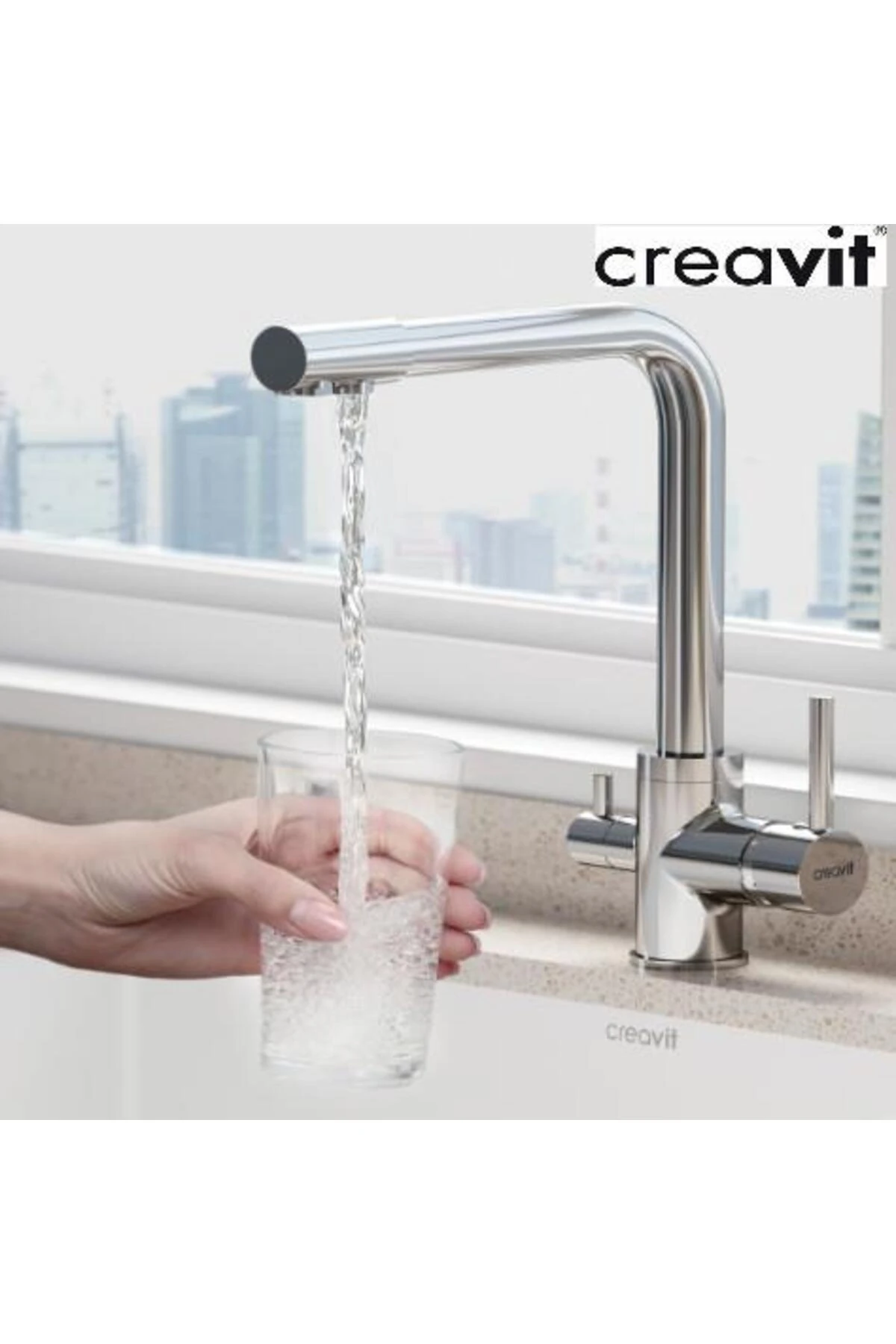 Su Arıtma Çıkışlı Mutfak Evye Bataryası Armatürü DW8700