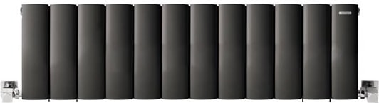 300 x 955 mm Lilac Yatay Antrasit Alüminyum Radyatör Standart Bağlantı