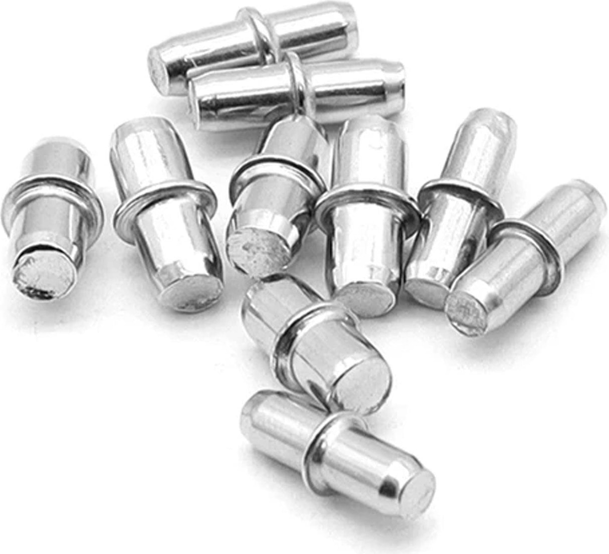 Metal Halkalı Raf Pimi Cam Ahşap Metal Raf Tutucu Çivisi Mobilya Dolap Pimi (50 Adet)