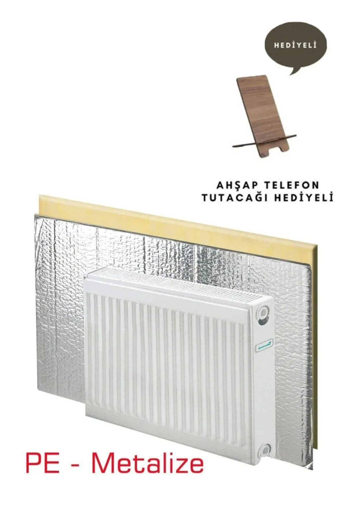 8 Adet Petek Arkası Yalıtım Levhası Alüminyum Folyo 8 Radyatör Arkalığı