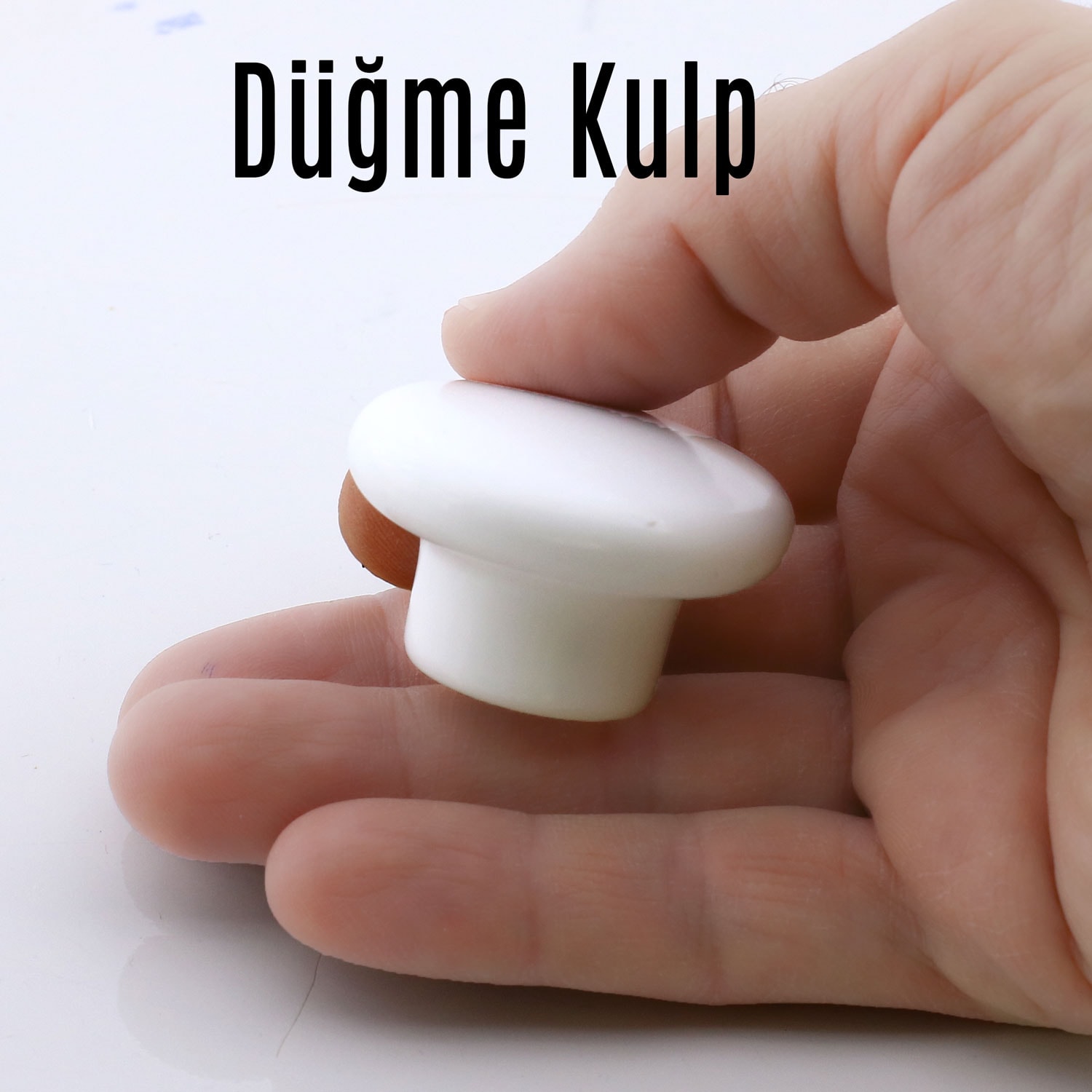 Bohem Beyaz Mantar Kulp Düğme 10 Adet Çekmece Mutfak Mobilya Dolabı Dolap Kulpu Kulbu Plastik Kulp
