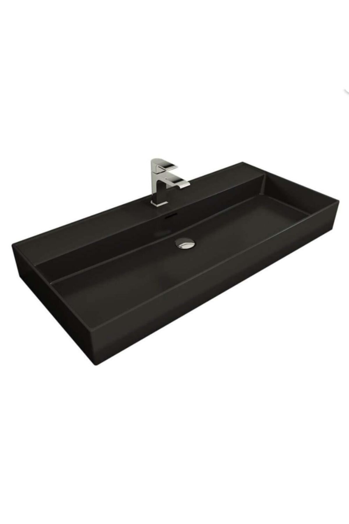 Milano Tezgah Üstü Lavabo 100 Cm Mat Siyah 1378-004-0126