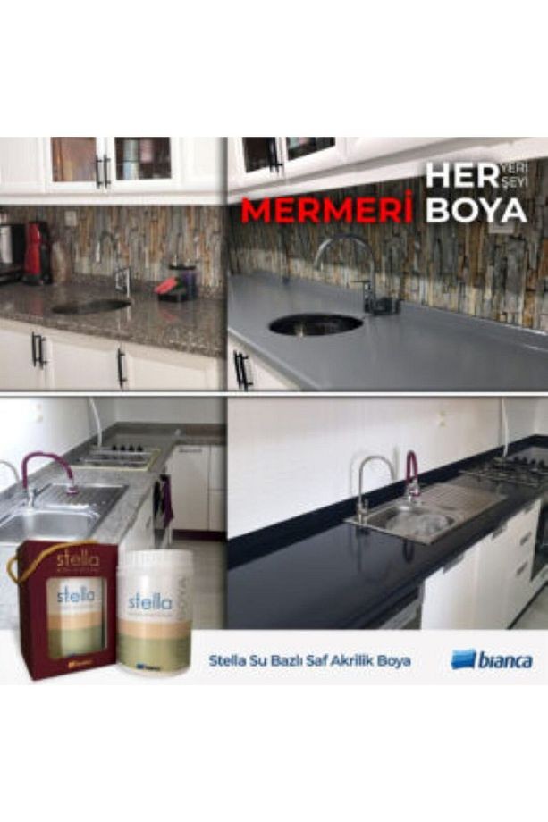 BİANCA STELLA SU BAZLI SAF AKRİLİK YENİ NESİL DÖNÜŞÜM BOYASI 1 lt RAL-9016