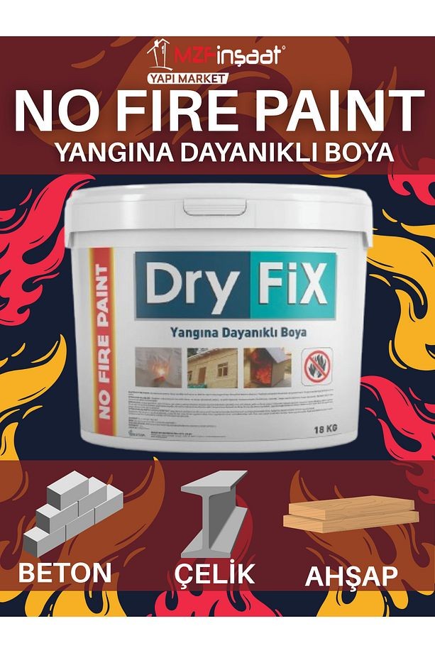 No Fire - Yanmaz -Antı Fire Paint Yangın Geciktiren Boya 18 kg