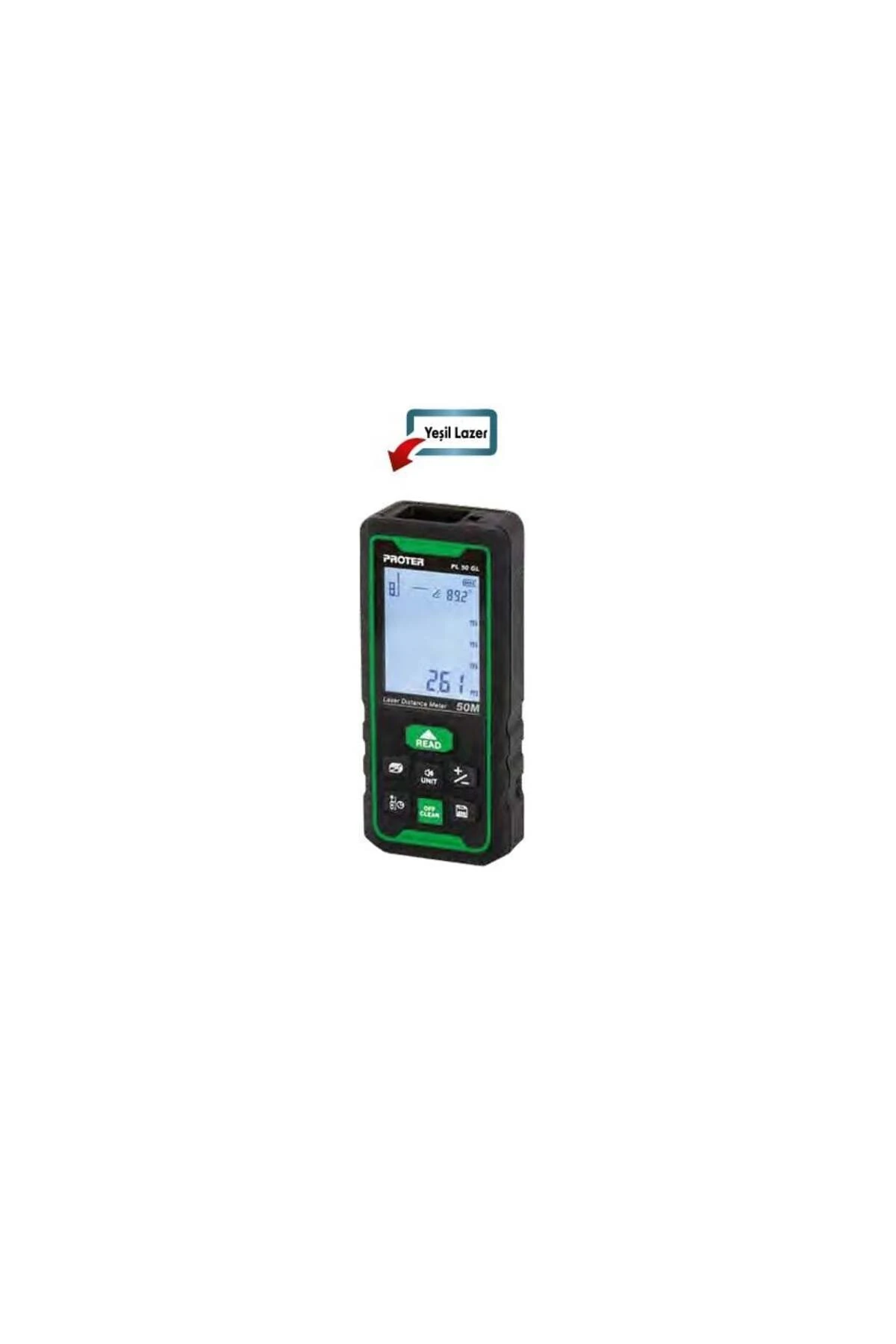 PL 50 GL 50 MT. LAZER METRE İÇ VE DIŞ ALAN ÖLÇÜM (YEŞİL LAZER PİLLİ)