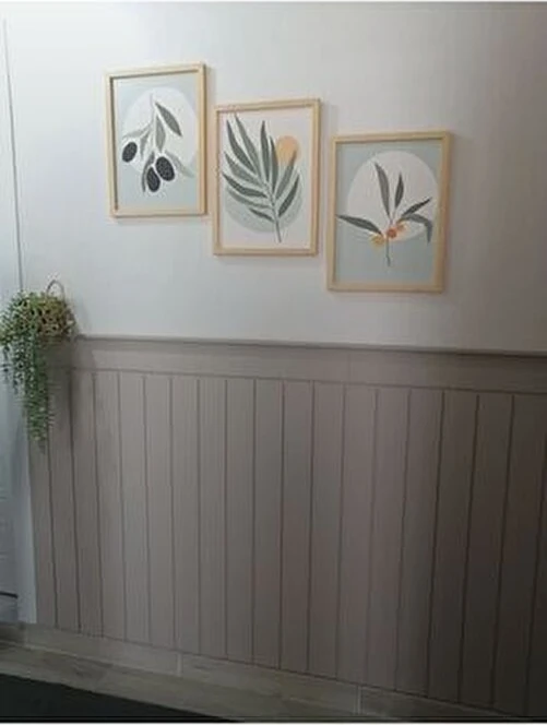 Boyanabilir Duvar Paneli -10 mm Ahşap - 105 x 54 cm Kolay Montaj - Kendin Yap-Dekoratif Duvar Çıtası