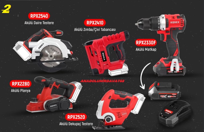 Pro2 Akülü Set Planya Dekupaj Zımba Çivi Tabancası Akülü Matkap 30PCS