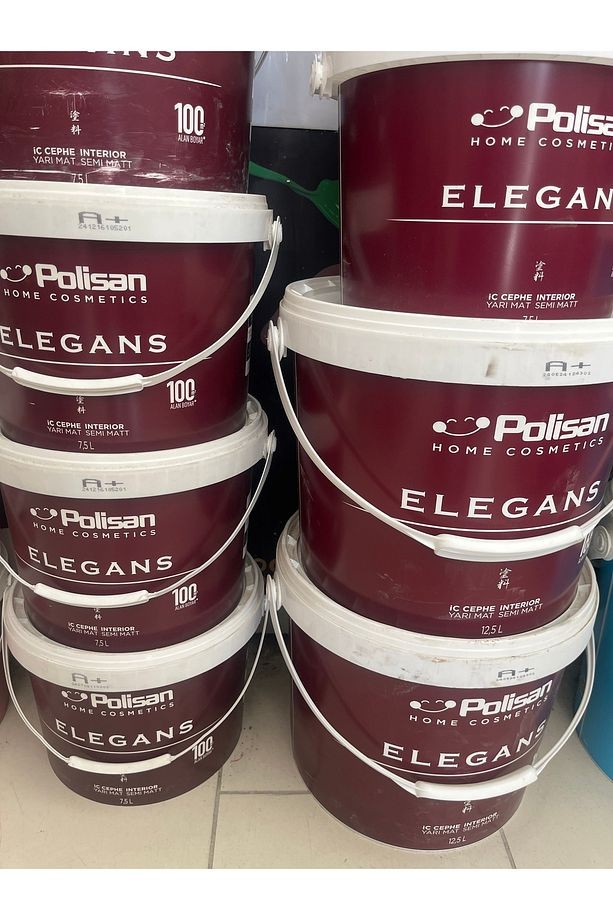Elegans Yarımat Grinin 20 Tonu Kartelası 12,5 Litre (17,5KG) Silinebilir Boya