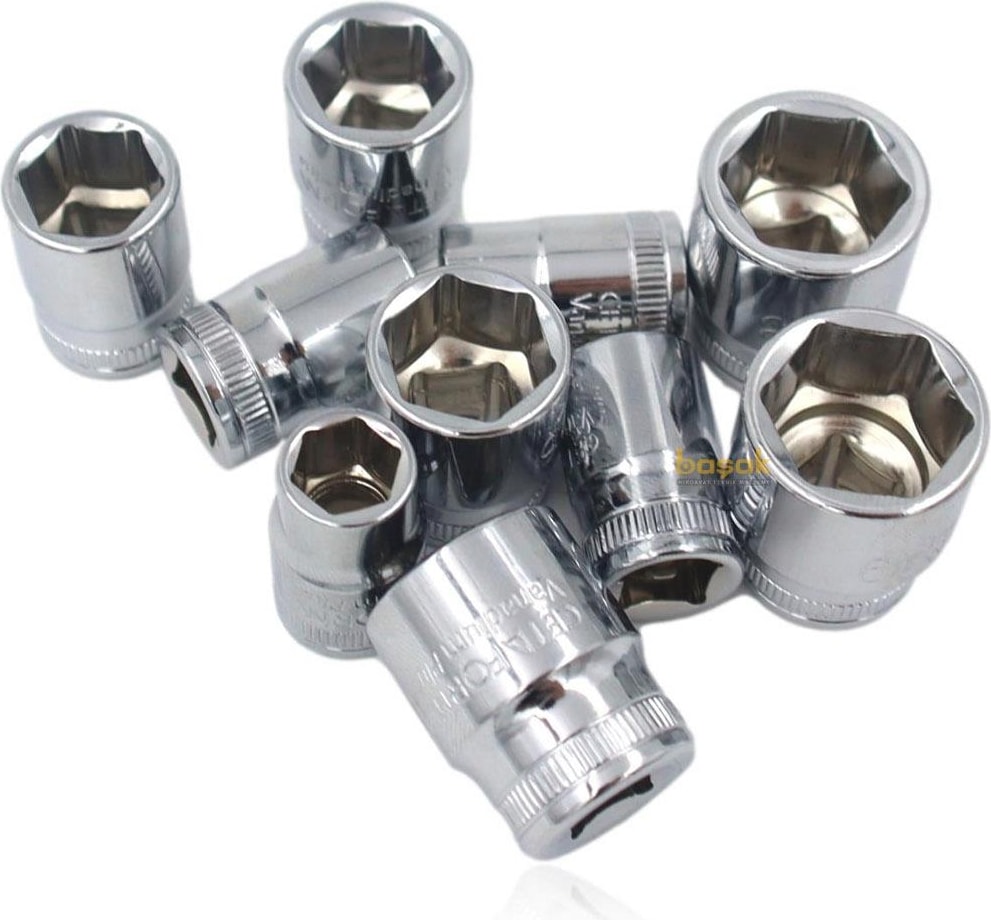 10 - 19 mm 3/8" 10 Parça Raylı Lokma Anahtar Takımı C12-RH10