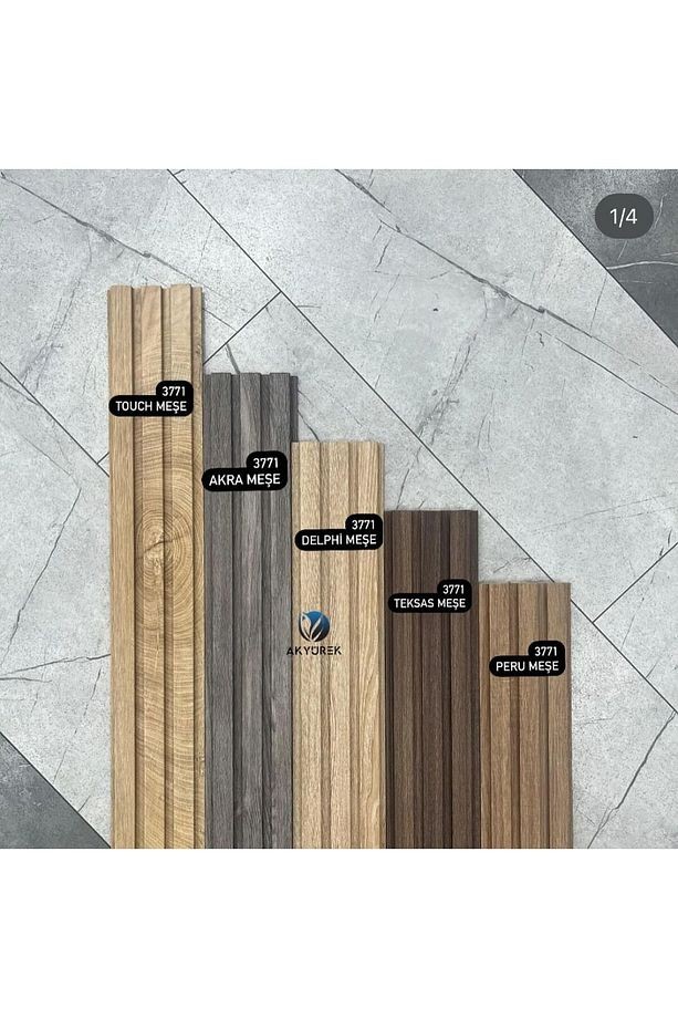 Akyürek 3771 Delphi Meşe Dekor Profil Duvar Panel Lambri (1 PAKET 42 CM YER KAPATIR.)