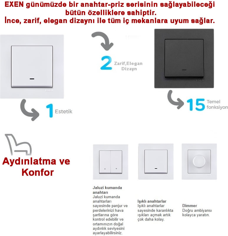 Karell Füme Üçlü Anahtar