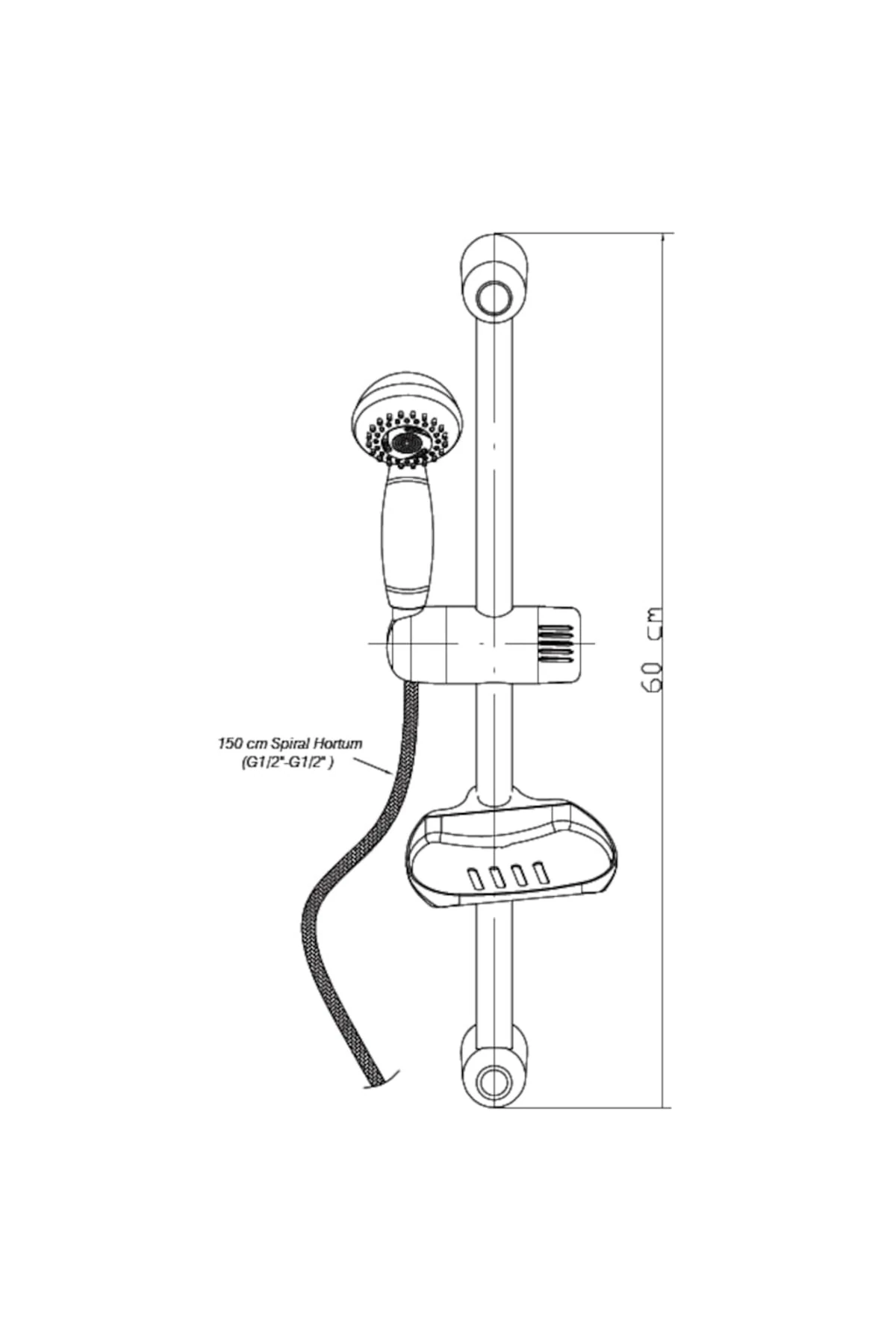Sürgülü Duş Seti (3 Fonksiyonlu) Dst16
