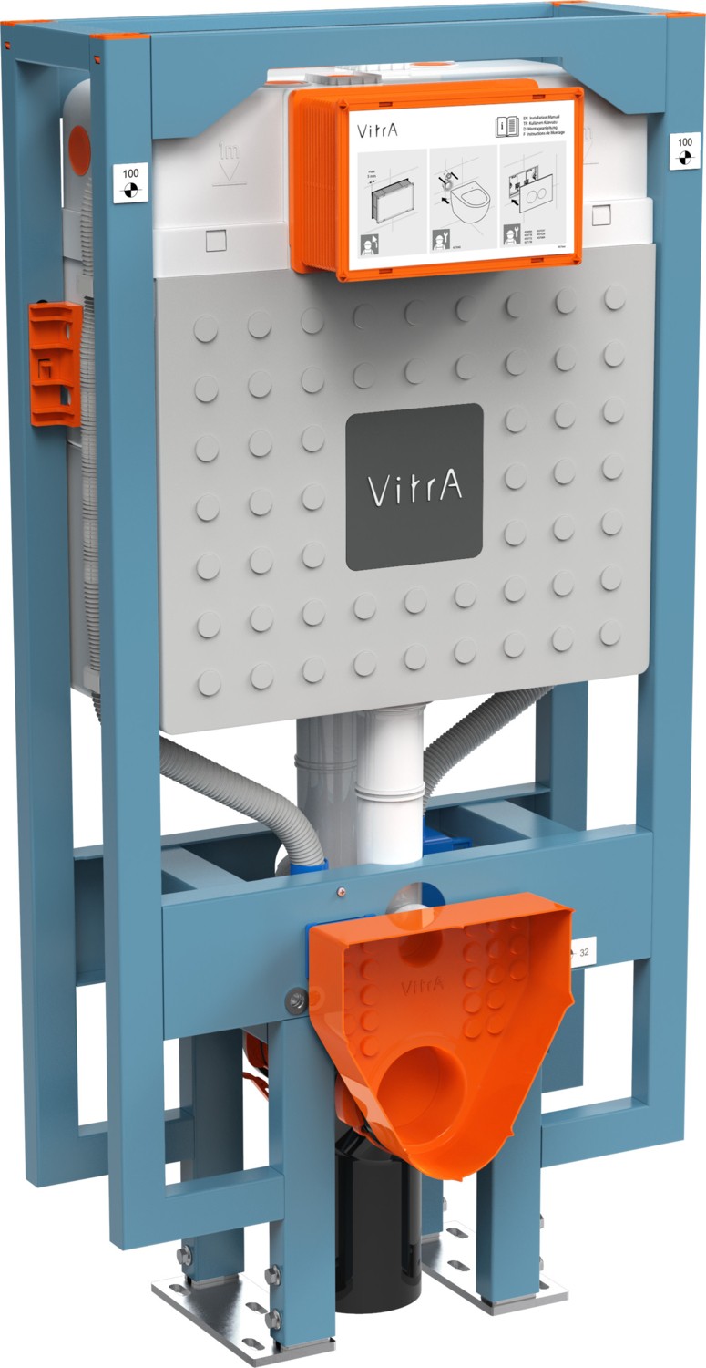 V8 768-5850-01 Gömme Rezervuar, Asma Klozetler için, Sırt Sırta Yere Montaj, 3/6 L