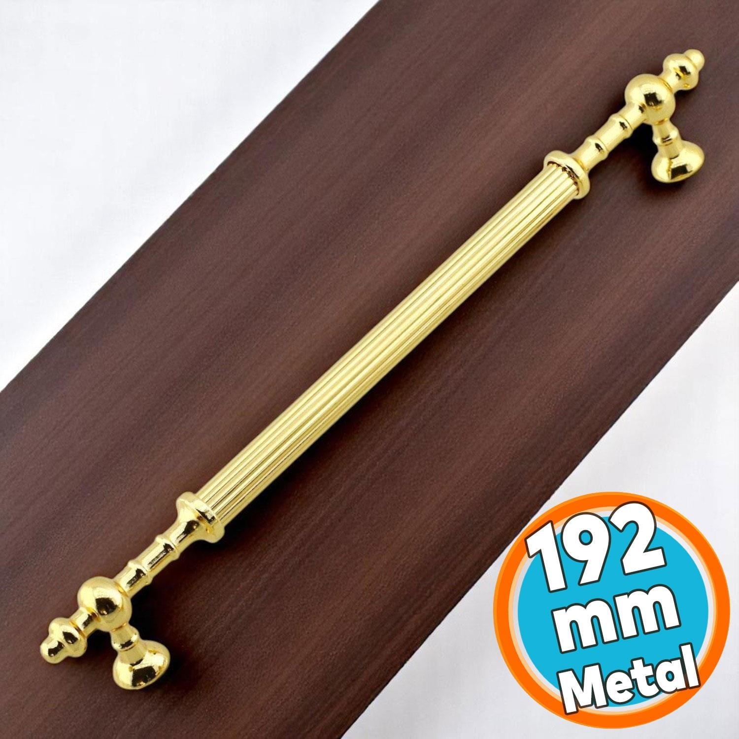 Mobilya Çekmece Mutfak Dolabı Dolap Kulpları Kulbu Kulpu Altın Gold Metal Kulp 192 Mm- 19.2 cm