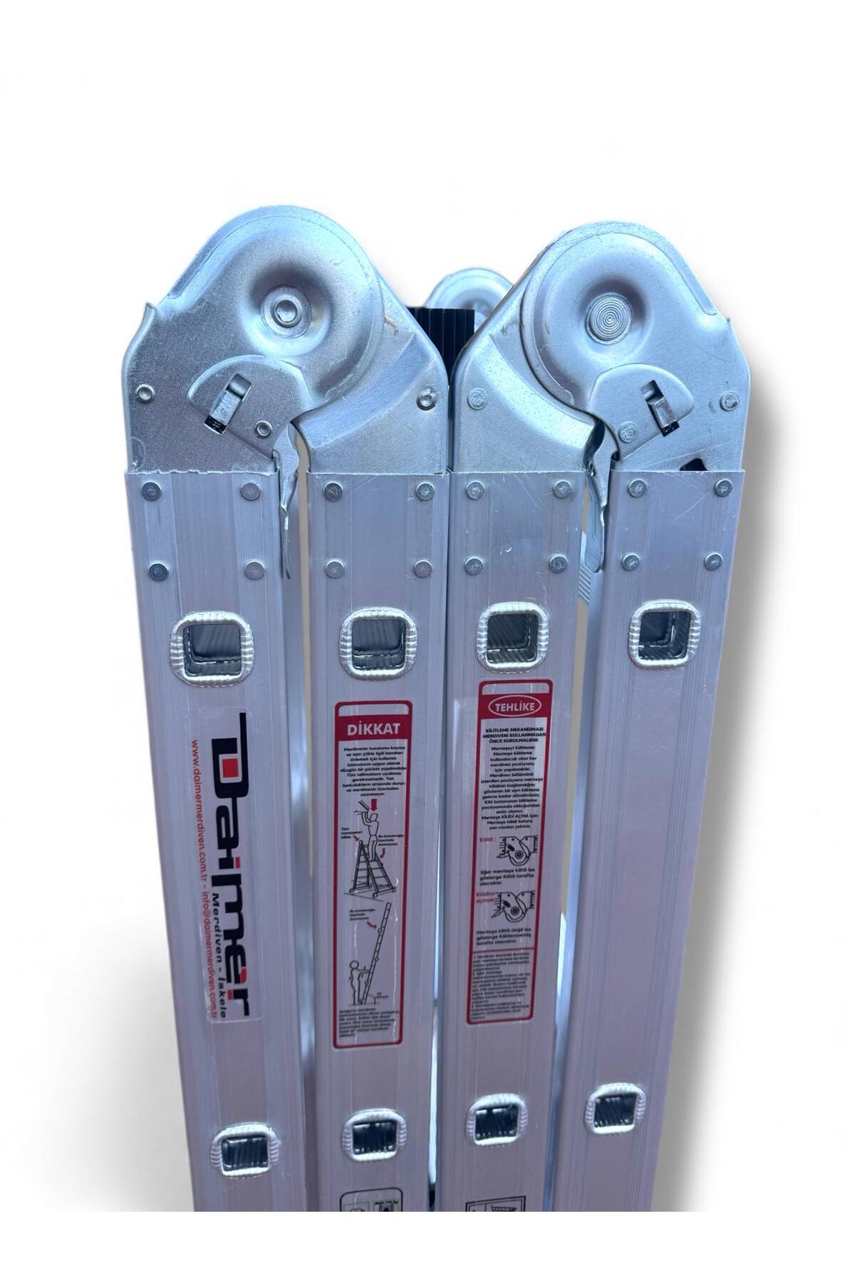 4X3 ALÜMİNYUM ÇOK AMAÇLI AKROBAT MERDİVEN 3.70 MT 12 BASAMAKLI