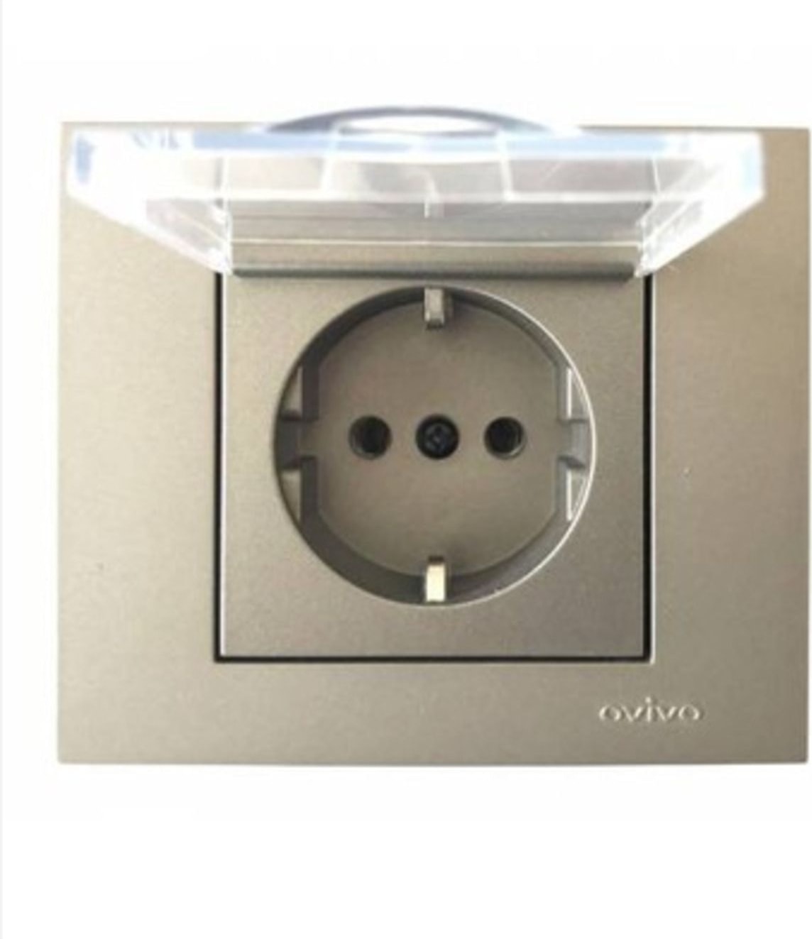 Antrasit Topraklı Kapaklı Piriz Çerçevesiz