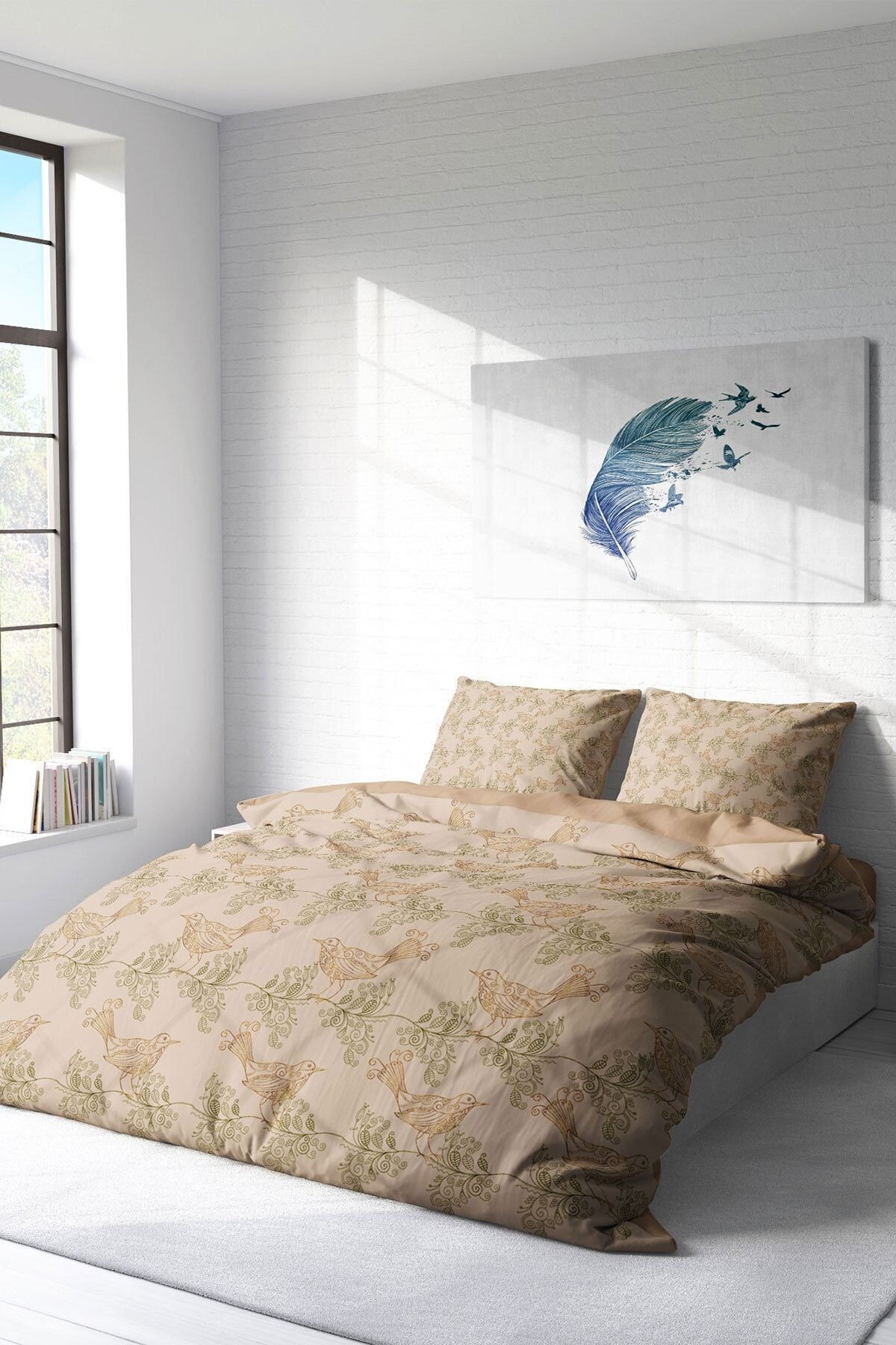 Bird Desing 3d Çift Kişilik Nevresim Takımı
