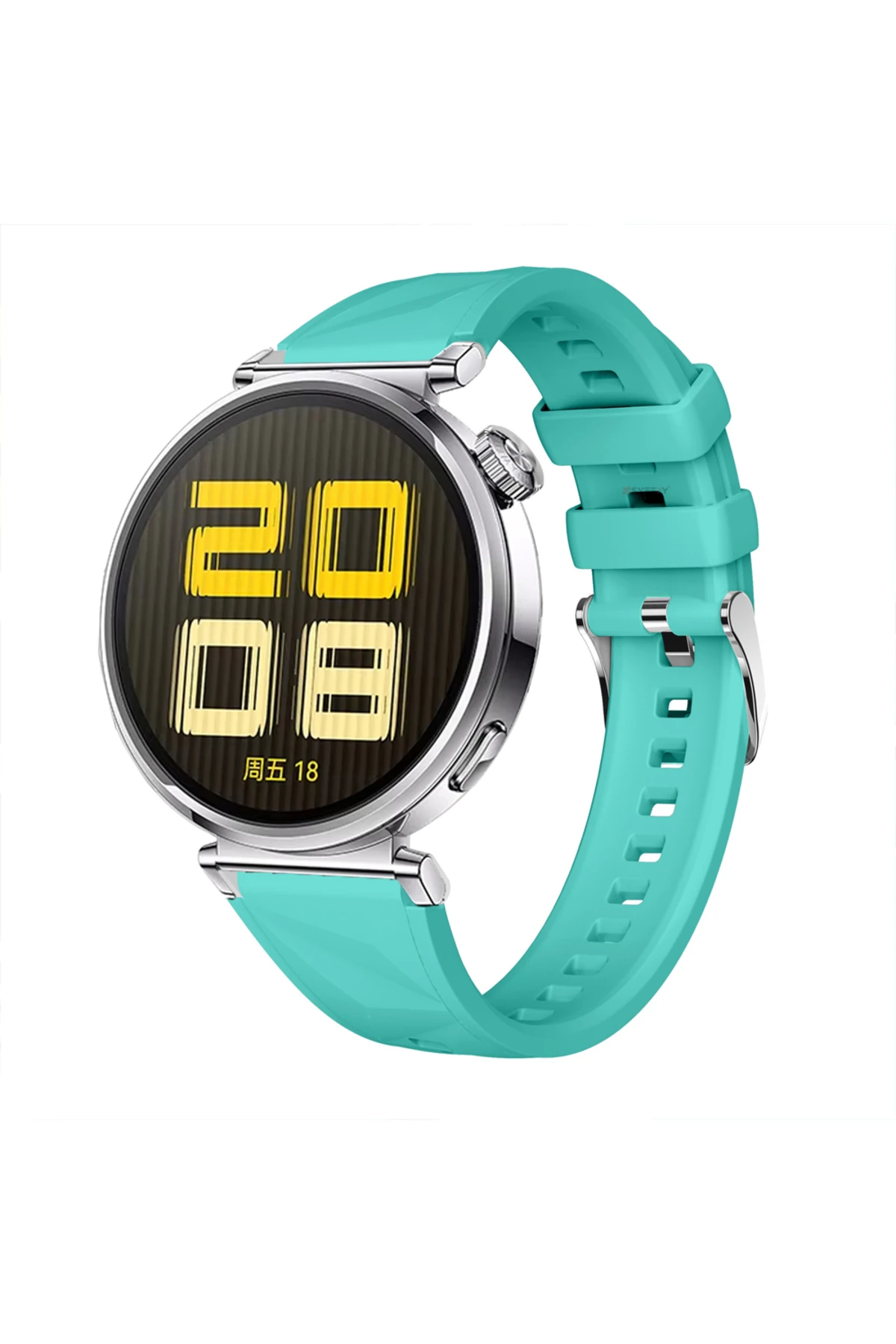 Huawei Watch Gt5 41mm Ile Uyumlu Prism Metal Tokalı Soft Yumuşak Silikon Kordon