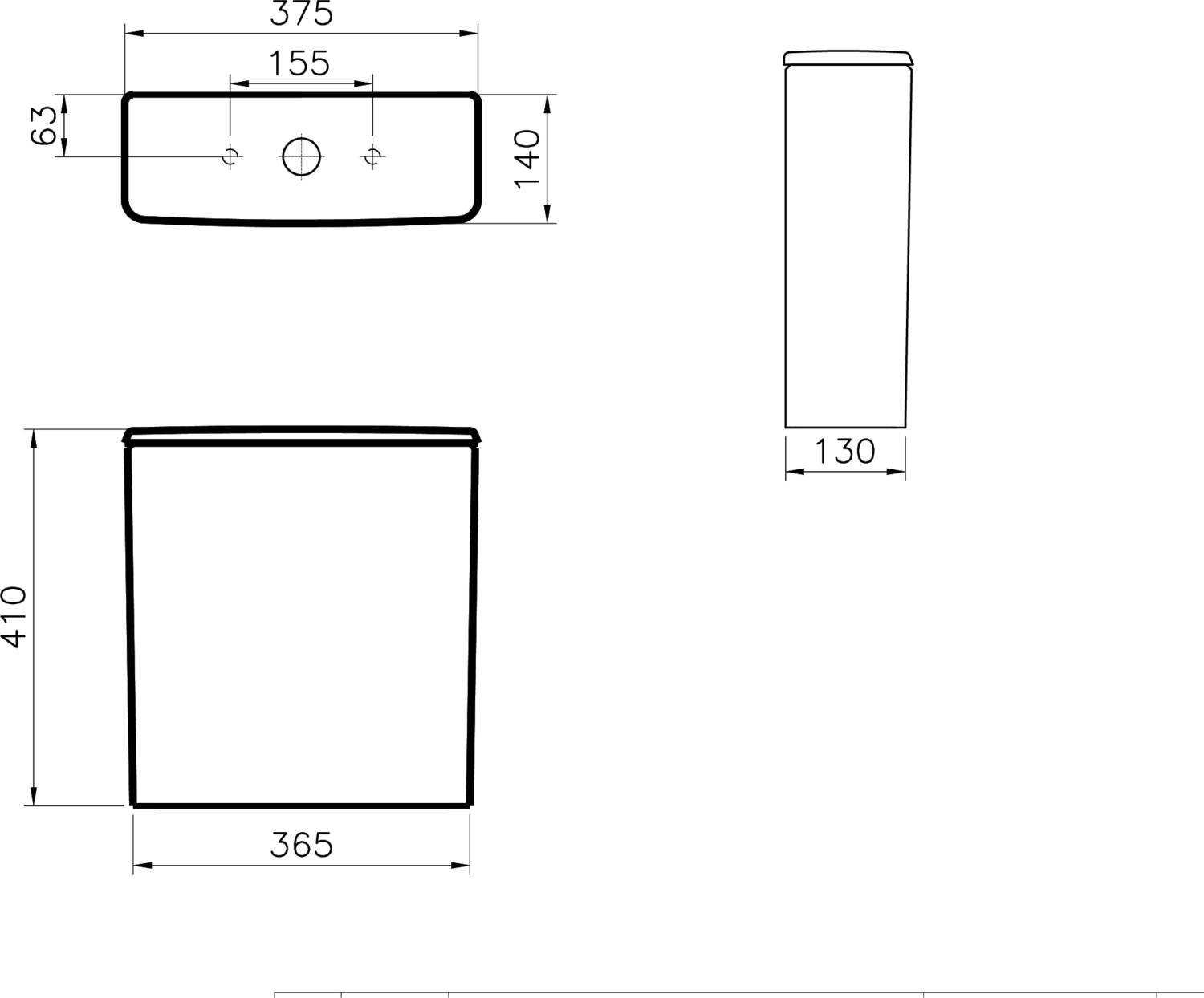 Sento 5639B003-0108 Rezervuar, Beyaz