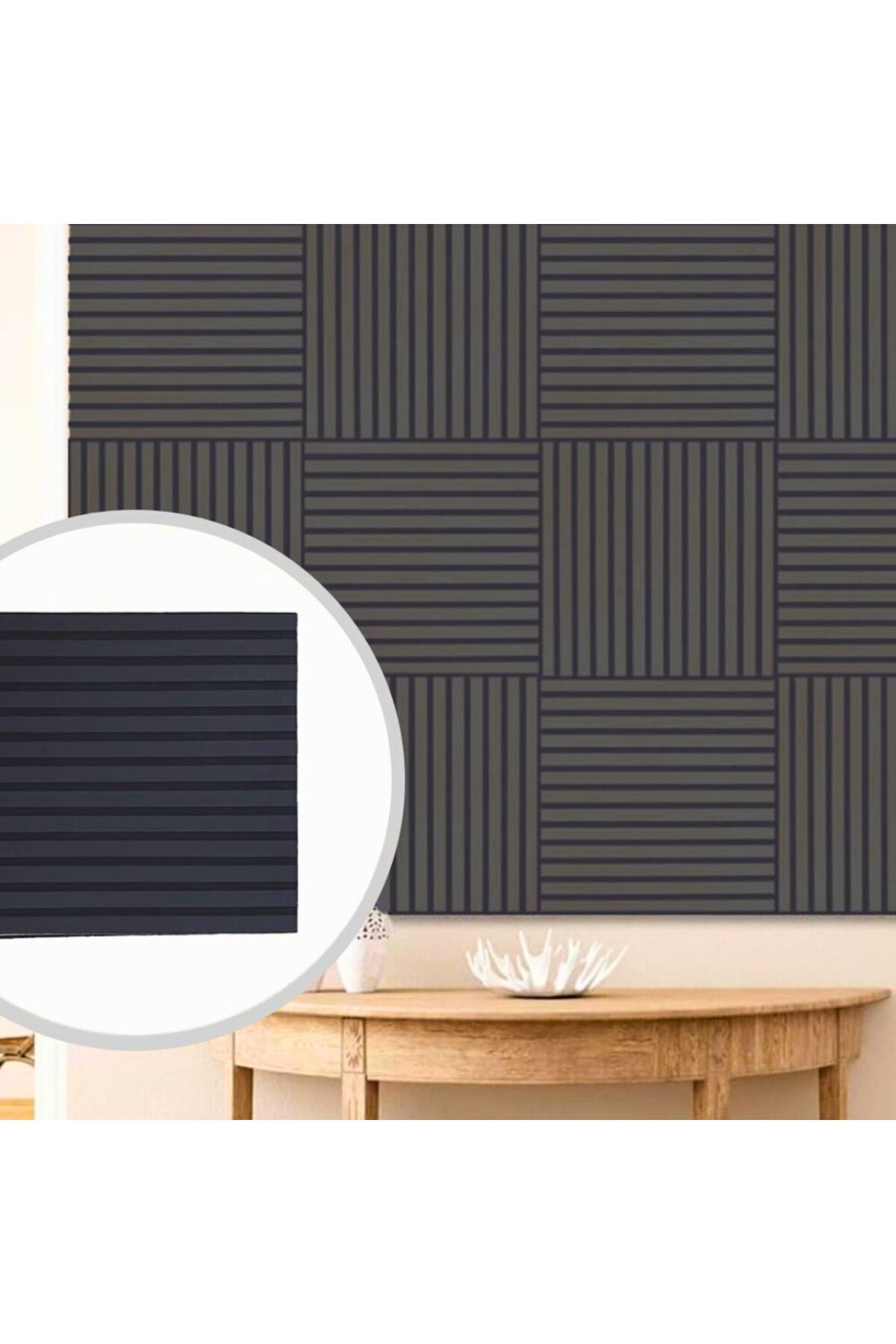 Mdf Ahşap Akustik Duvar Ve Tavan Kaplama Paneli 50 X 50 Cm Teak