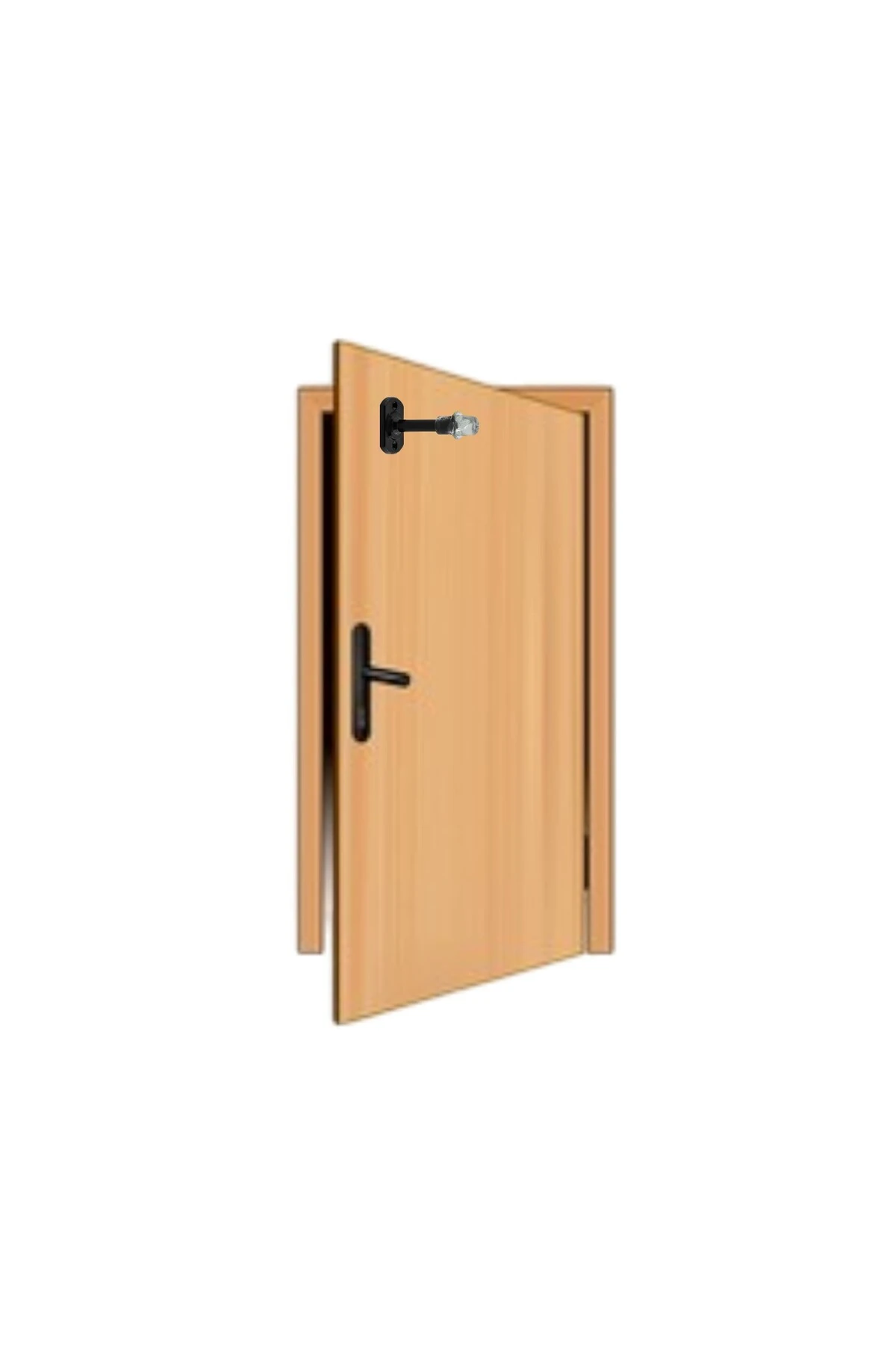 Parlak Siyah Plastik Kapı Pencere  Tampon 8 CM Vidalı Duvar Koruyucu Silikon Stoper 1 Adet