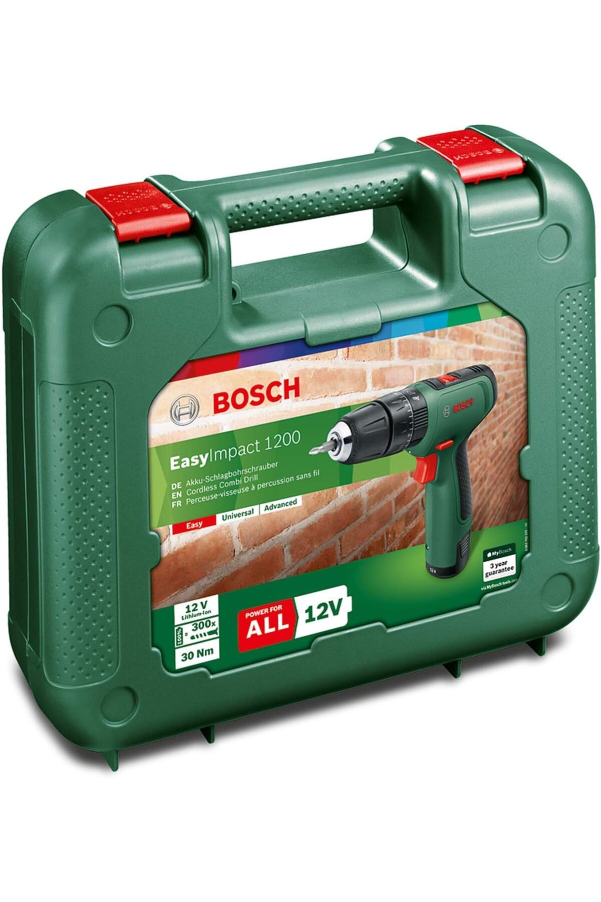 BOSCH EasyImpact 1200 Şarjlı Darbeli Matkap Tek Akülü  Yeşil  Vidalama Makinesi 18V 1.5 Ah