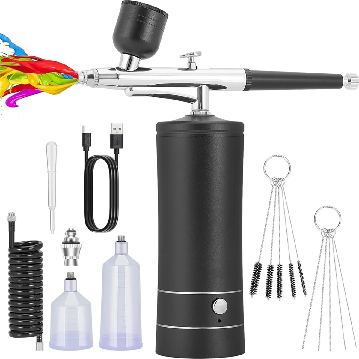 Humble Airbrush Kıt Akülü Şarj Edilebilir Kompresör Airbrush Seti (Yurt Dışından)