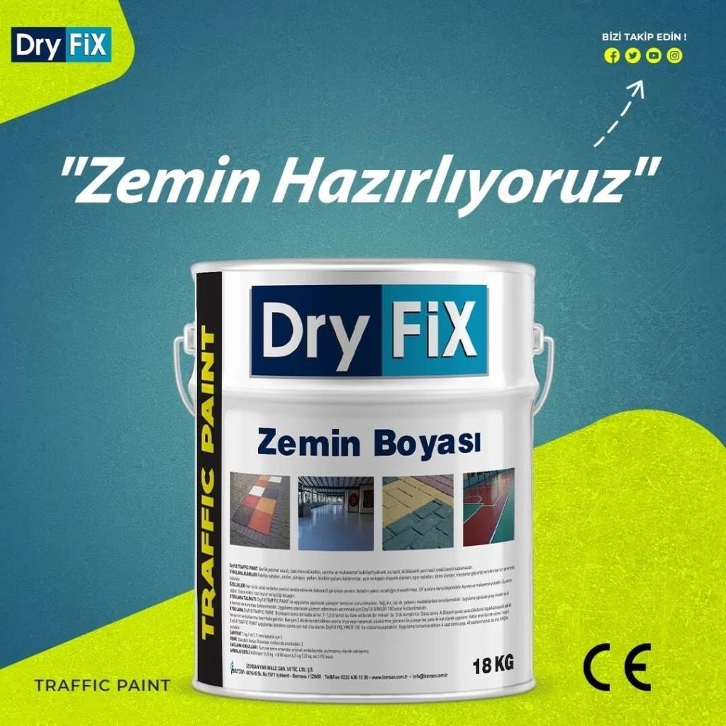 Traffic Paint Zemin Boyası 5 kg Ral 6024 Yeşil