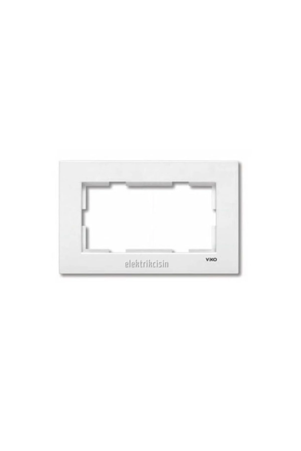 Karre Beyaz Ikili Priz Çerçevesi (yanlızca Çerçeve) - 10 Adet