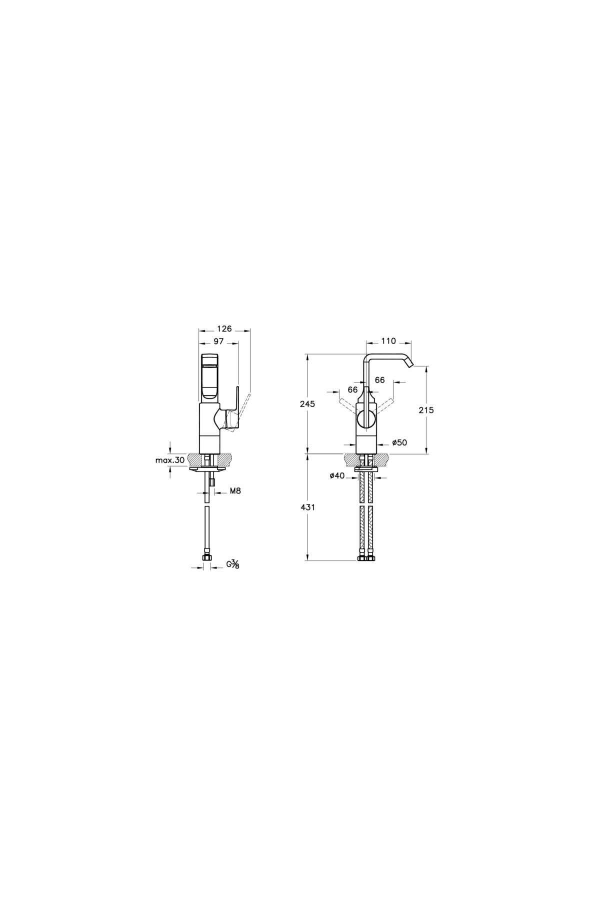 Suit U A4246923 Yüksek Lavabo Bataryası, Altın