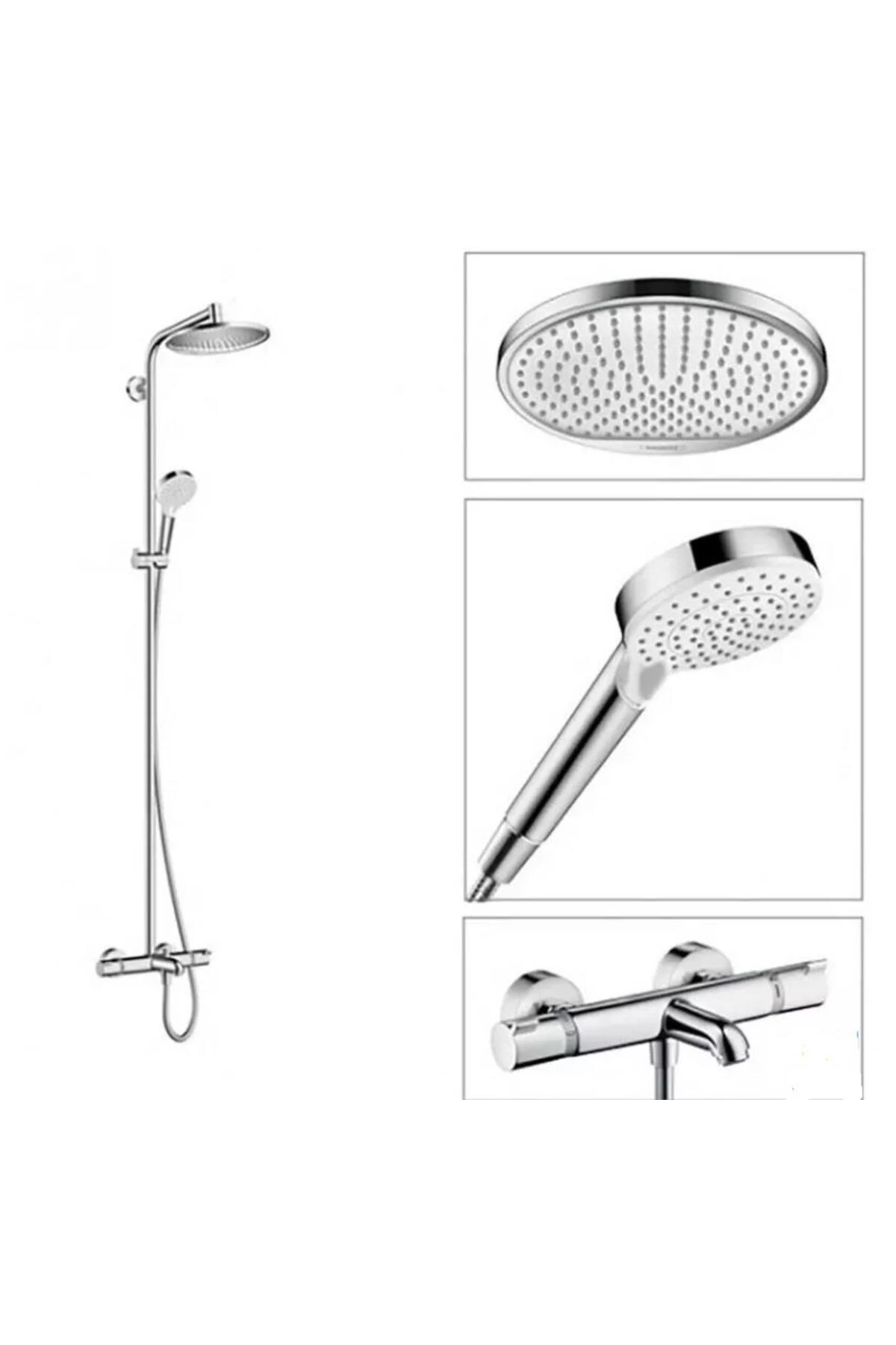 Crometta S240 1 jet Duş Kolonu Gagalı