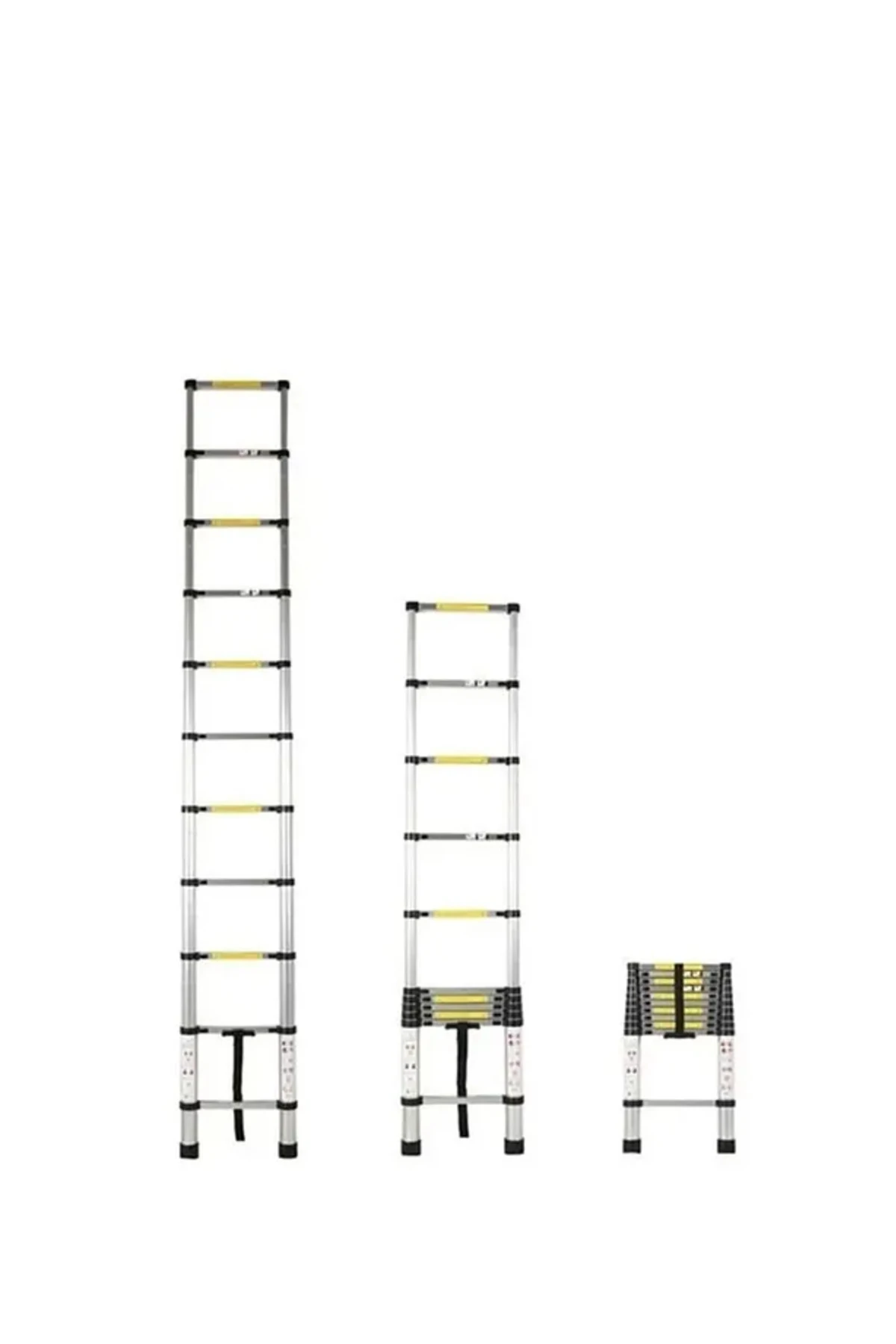 Teleskopik Alüminyum Merdiven 2.6m | EN131 Sertifikalı | Sürgülü Uzayan Ev İnşaat Kamp Merdiveni