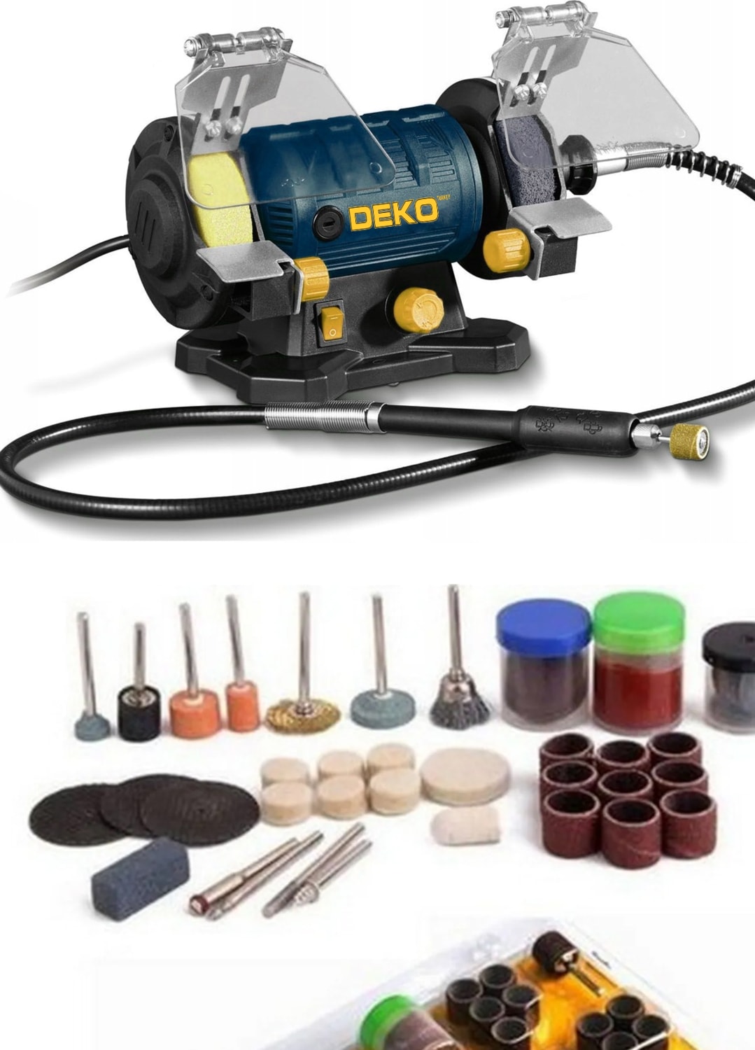 Çok Fonksiyonlu Spiralli Gravür Zımpara Taş Motoru Oyma Seti + 105 Pcs Uç 450 Watt