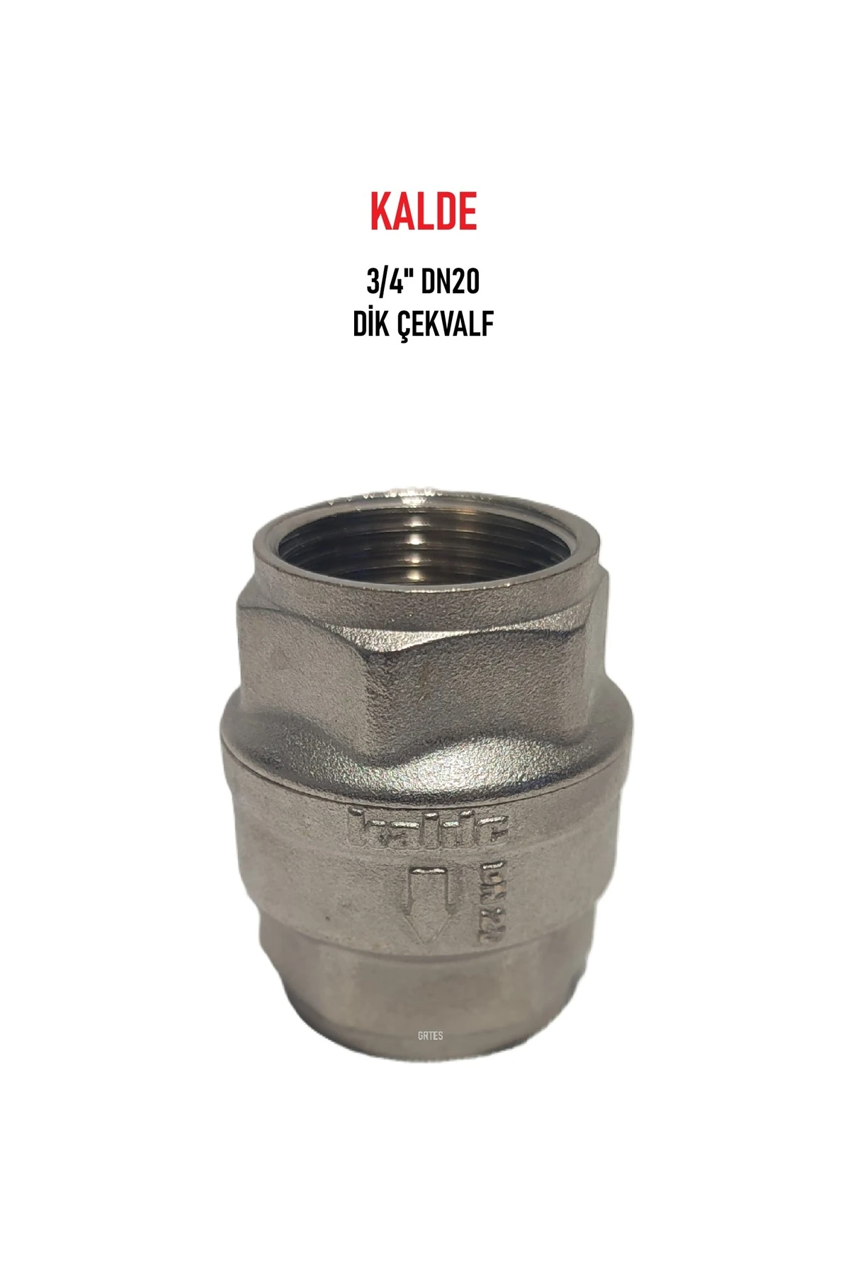 3/4" Dn20 Sarı/Krom Dik Çekvalf - Vertical Check Valve